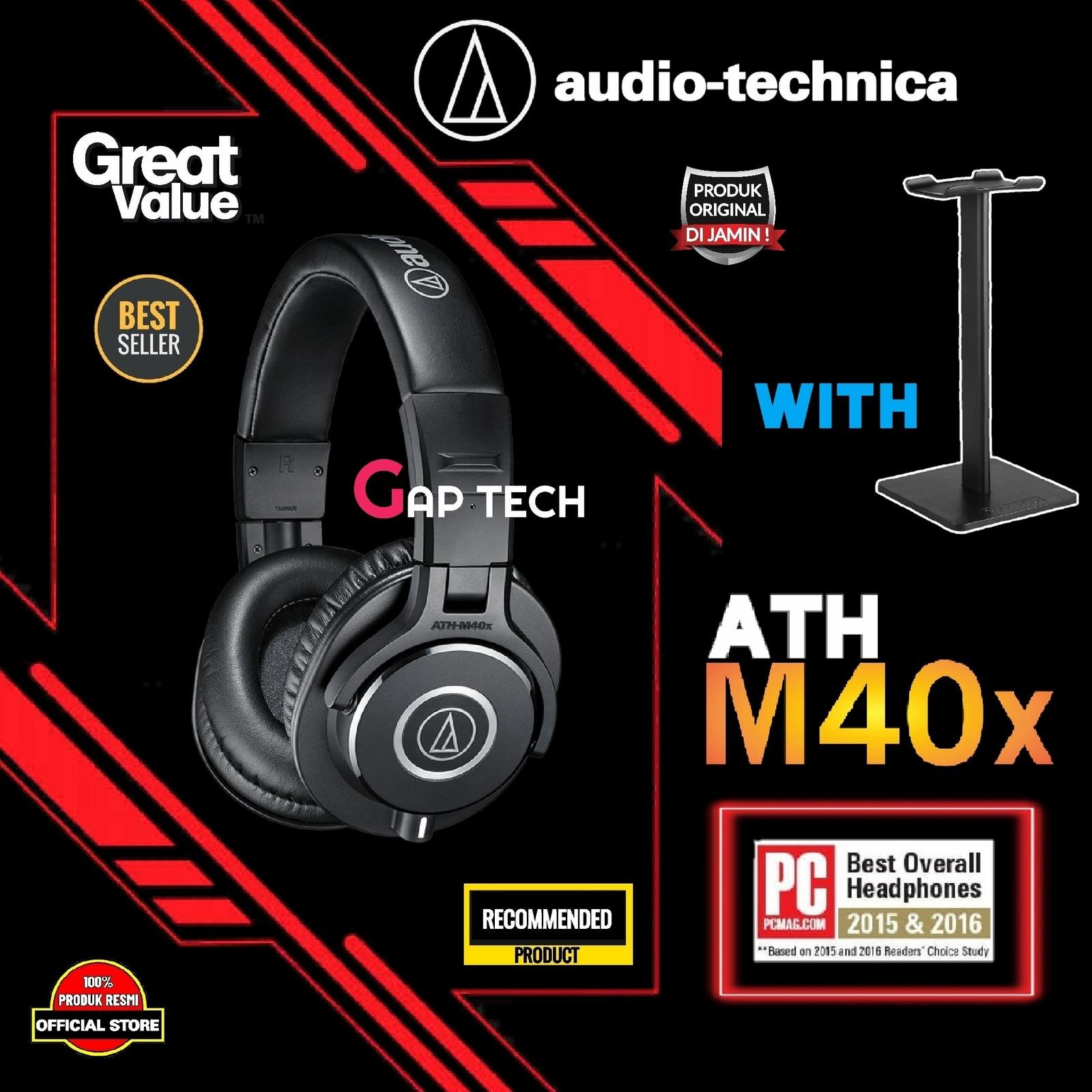 Audio Technica ATH M40X / ATH-M40X Professional Monitor Headphones Original