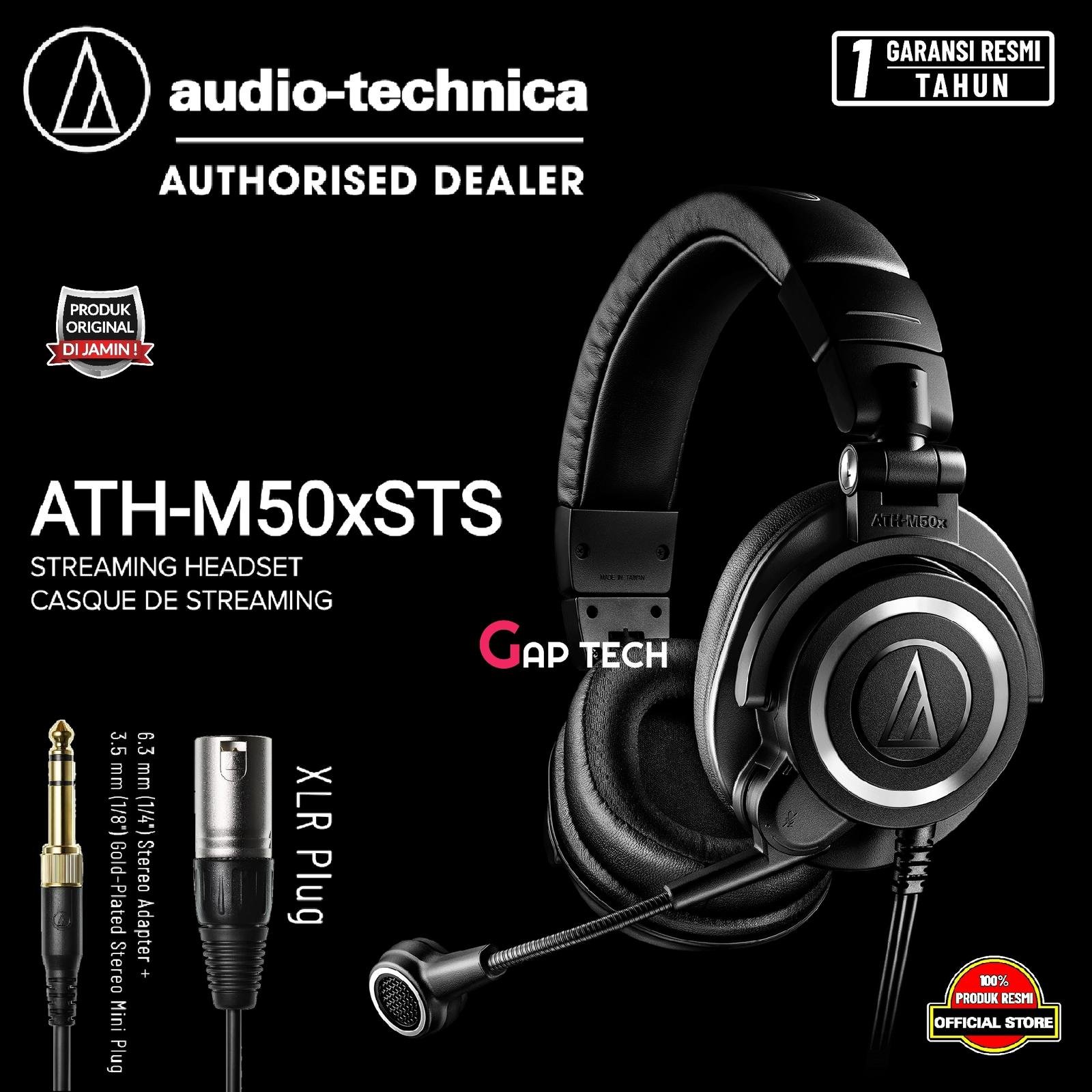 Audio Technica ATH M50xSTS / M50X STS XLR / USB Streaming Headset Original