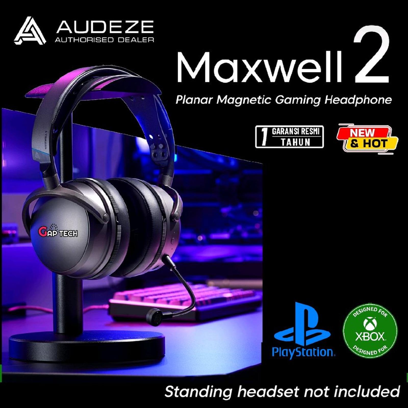 Audeze Maxwell 2 / Maxwell2 / Maxwell 2nd Gen Premium Over Ear Wireless Planar Gaming Headset / Headphone Original