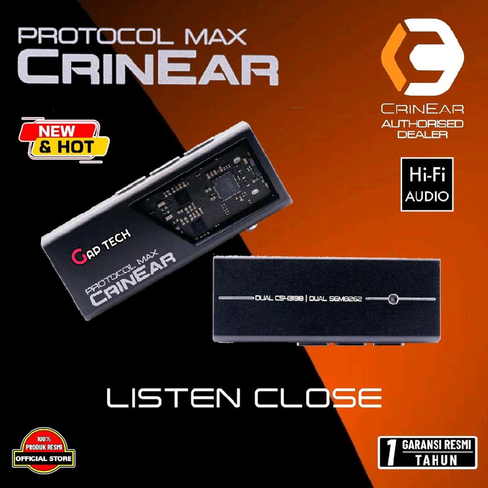 Crinear Protocol Max - High Power Portable DAC Amplifier with Dual Cirrus Logic CS43198 / DAC Amp Original