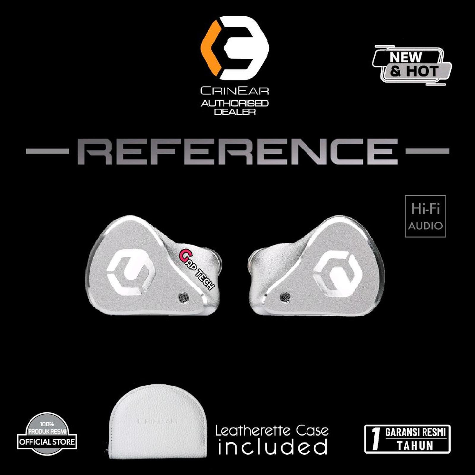 Crinear Reference 2DD+3BA Five Driver Hybrid Studio Monitor in-Ear Earphone / IEM Original