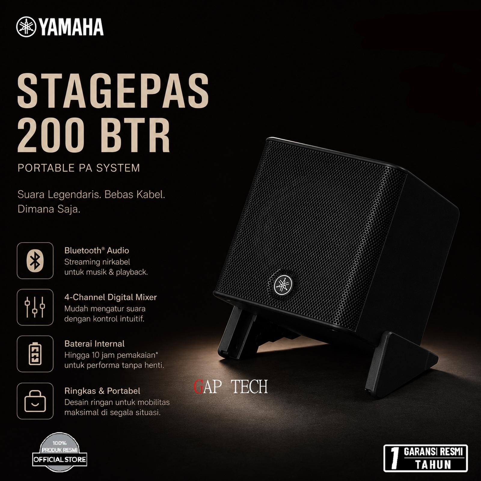 Yamaha Stagepas 200 BTR / 200BTR Portable PA Speaker System With Battery Original