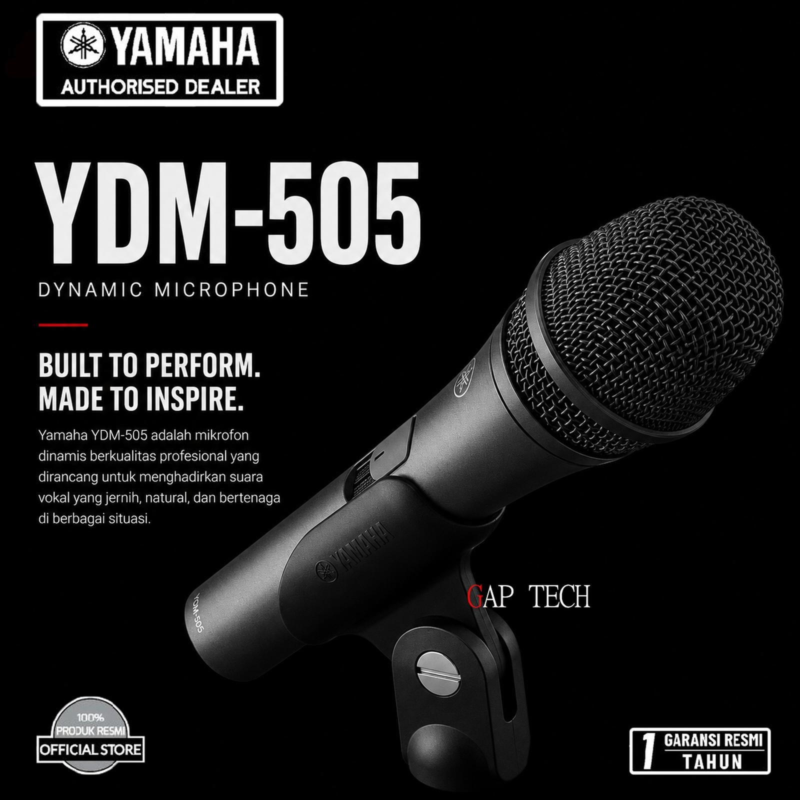 Yamaha YDM-505 / YDM505 Dynamic Wired Microphone Cardioid XLR Original