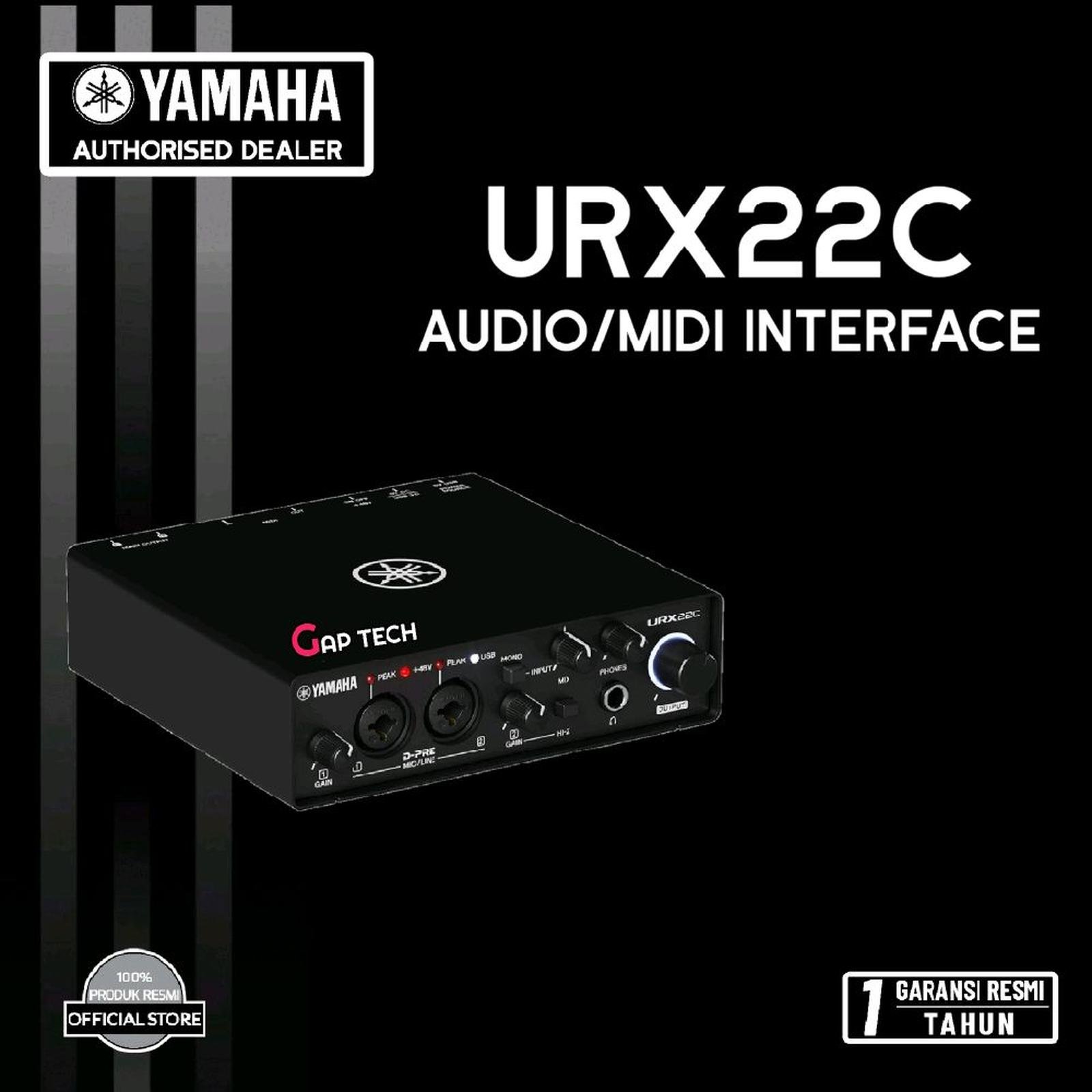 Yamaha URX22C / URX 22C / URX-22C - 2-in/2-out USB-C MIDI / Audio Interface / Sound Card / Soundcard Original