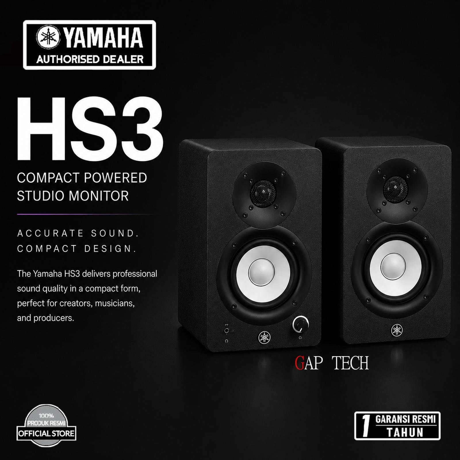 Yamaha HS3 HS 3 Studio Monitor Professional Speaker Monitoring Original