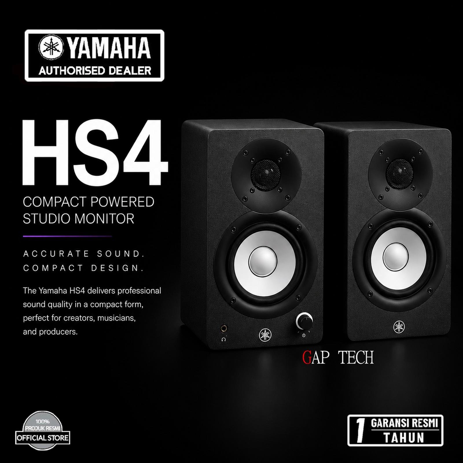 Yamaha HS4 HS 4 Studio Monitor Professional Speaker Monitoring Original