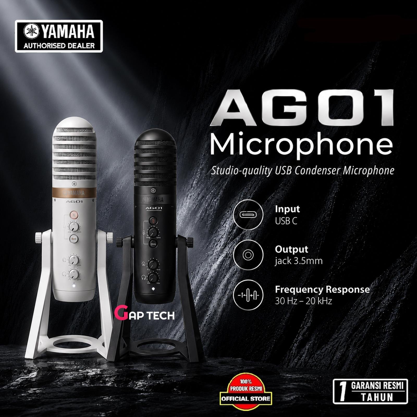 Yamaha AG01 / AG 01 Live Streaming USB Microphone Condenser with integrated high-performance Mixer Original
