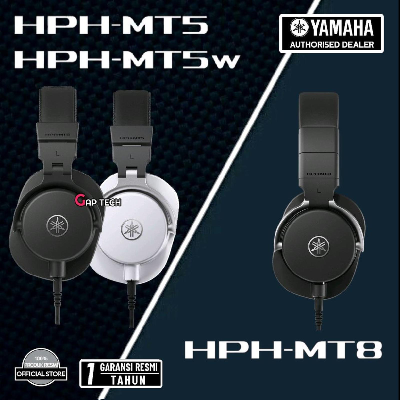 Yamaha HPH-MT5 / HPH MT5 / HPH-MT8 / HPH MT8 Professional Studio Monitor Headphones Original