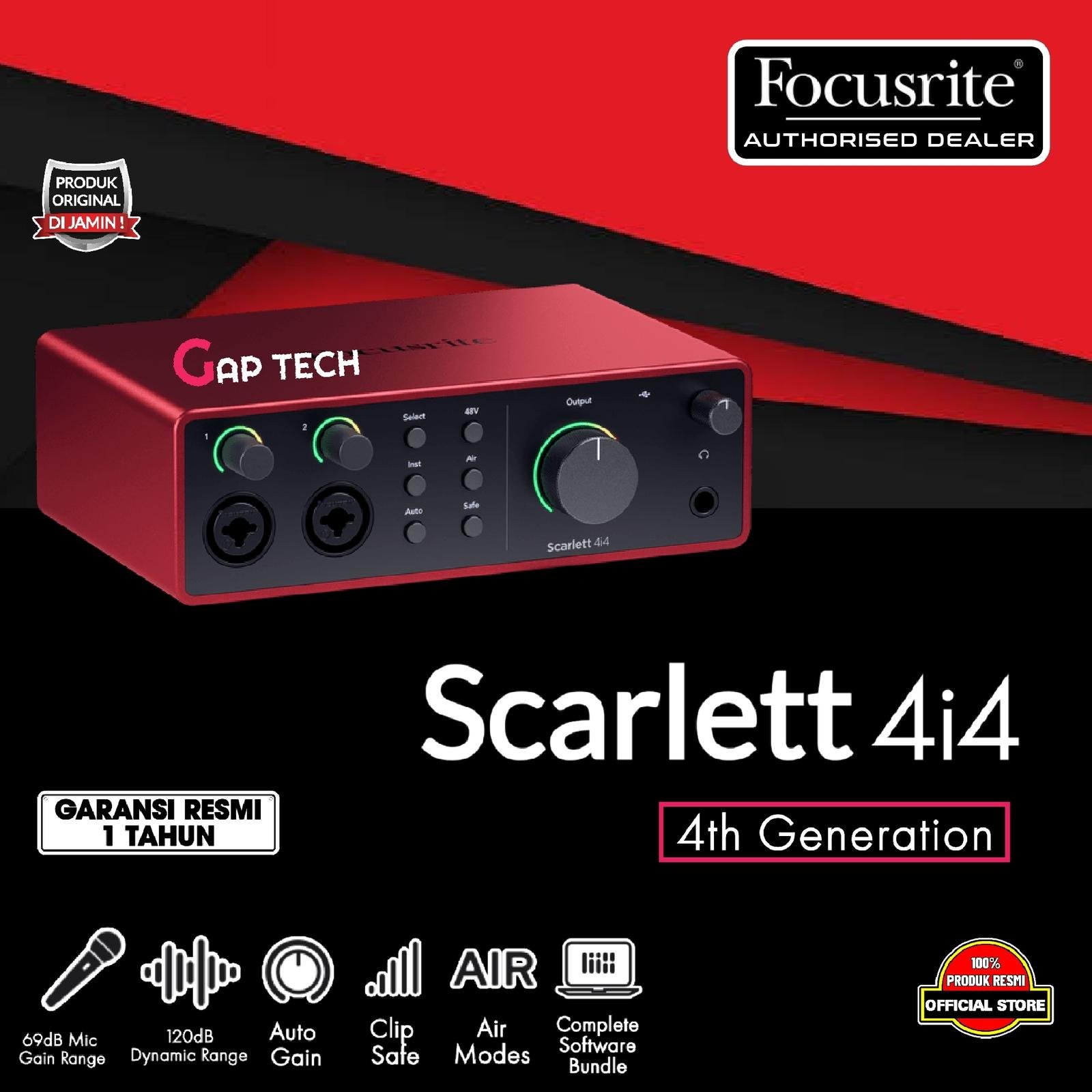 Focusrite Scarlett 4i4 4th Gen / Gen 4 USB Audio Interface / Soundcard Original