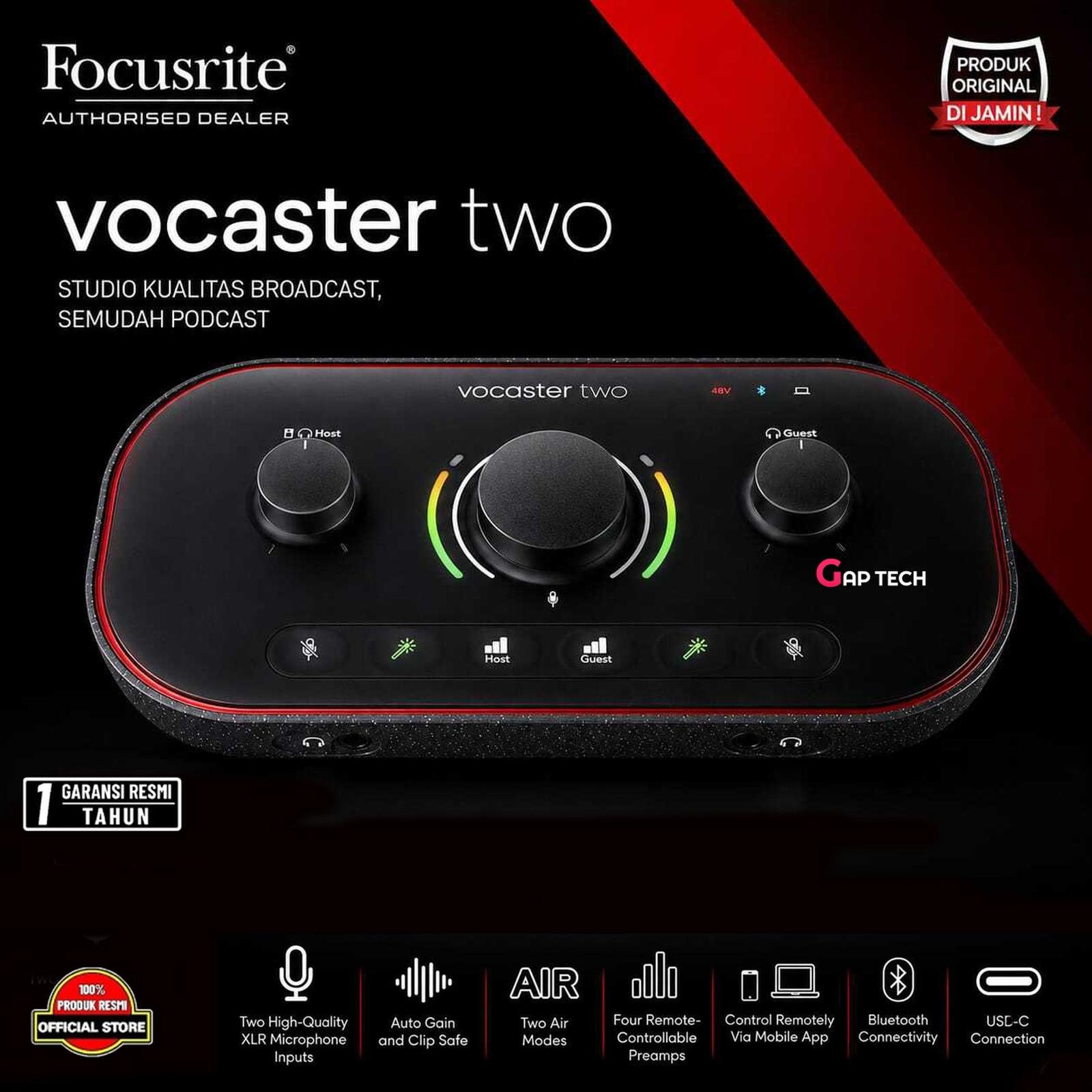 FOCUSRITE VOCASTER TWO PODCAST AUDIO INTERFACE Original