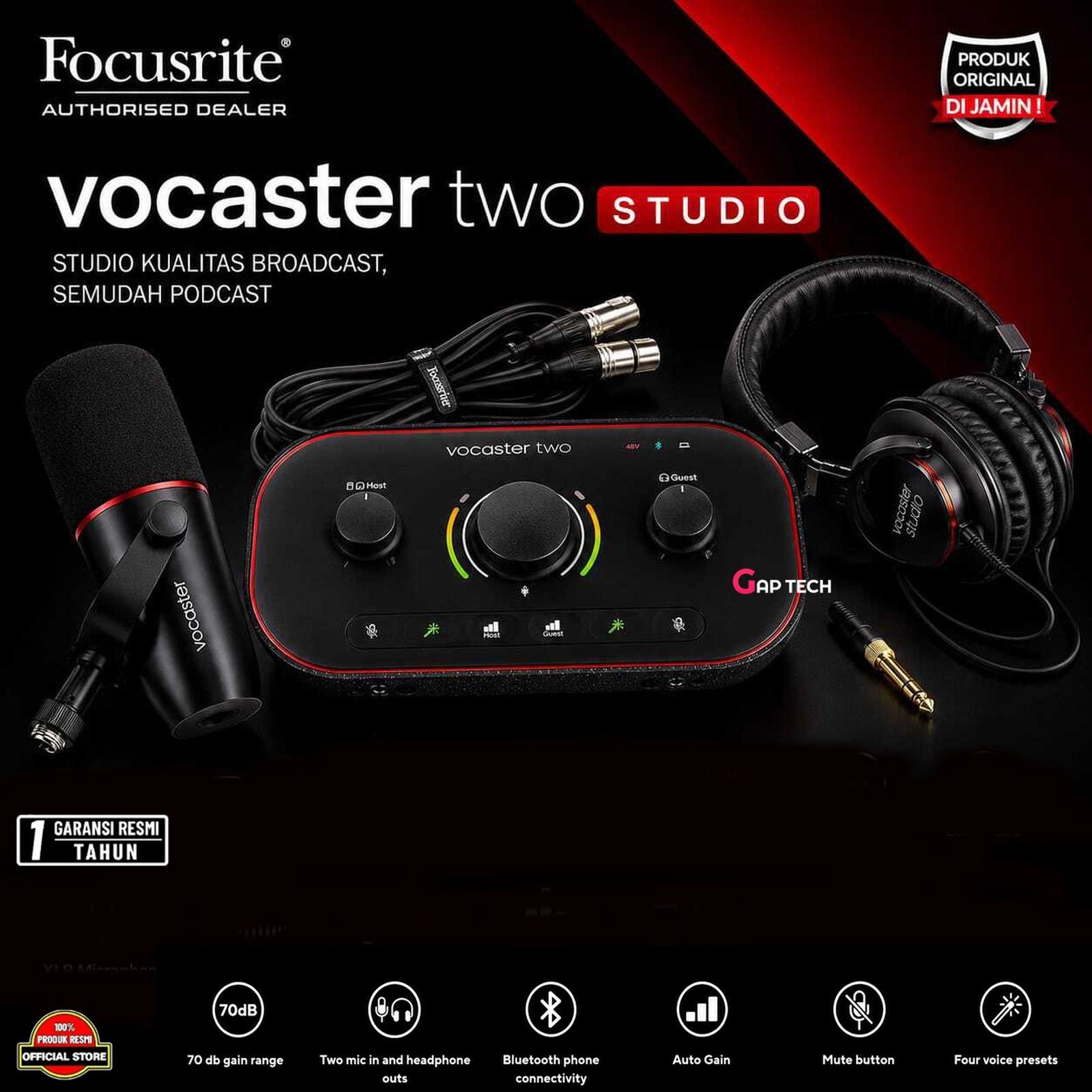 FOCUSRITE VOCASTER TWO STUDIO PODCAST AUDIO INTERFACE Original
