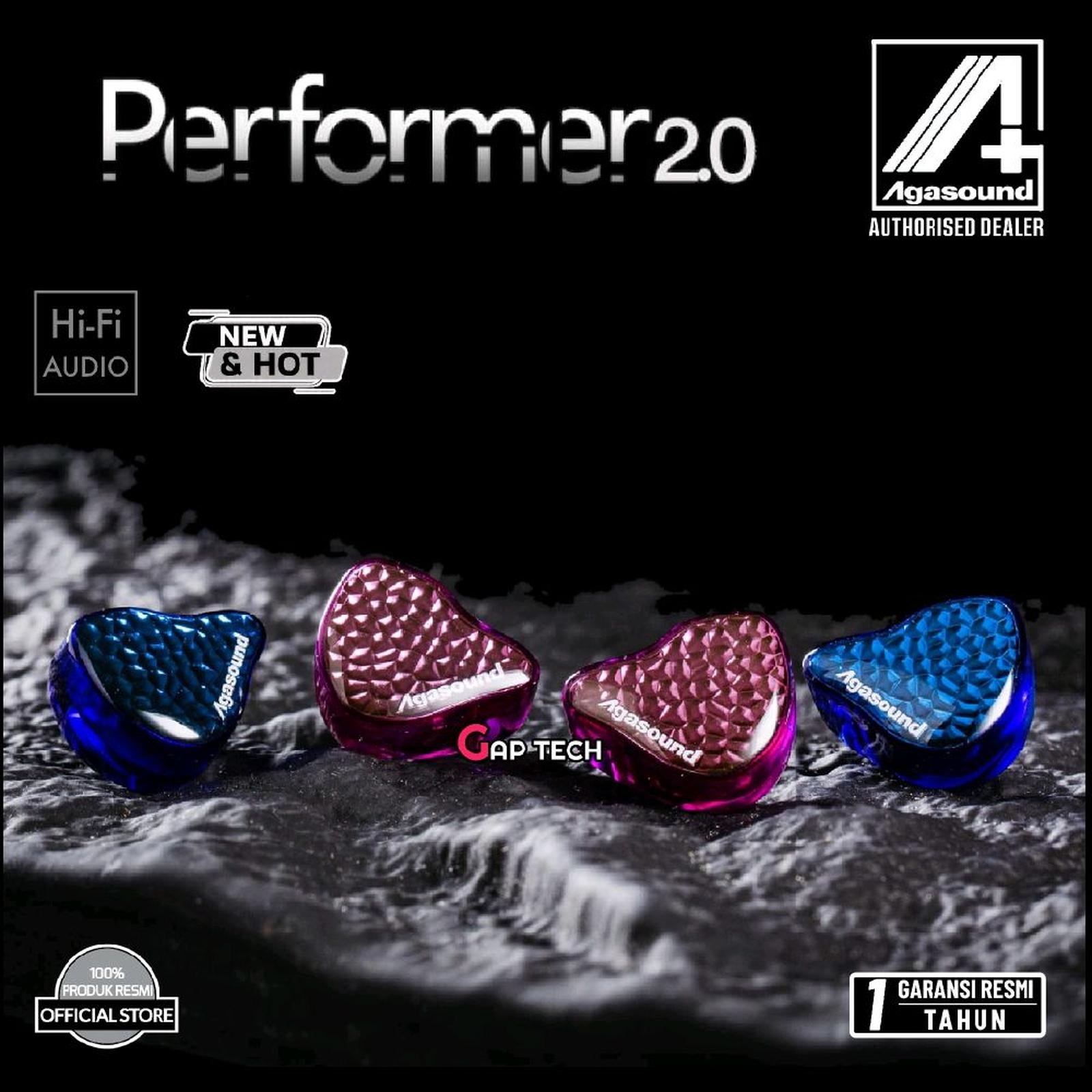 Agasound Performer 2.0 High-Fidelity Single Dynamic Driver In-Ear Monitor Earphone / IEM Original