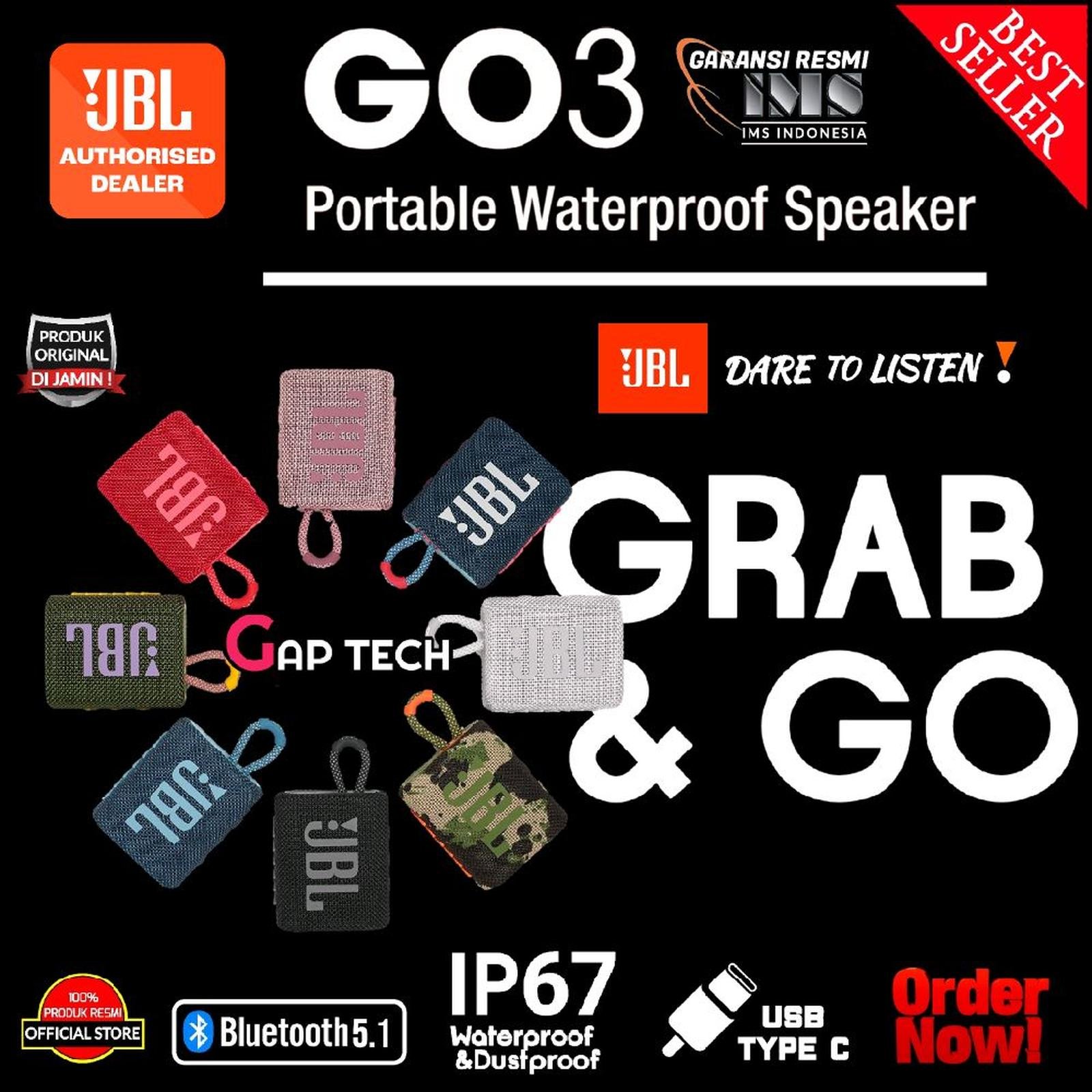 JBL GO 3 (Successor JBL GO 2) Portable Waterproof Bluetooth Speaker Original