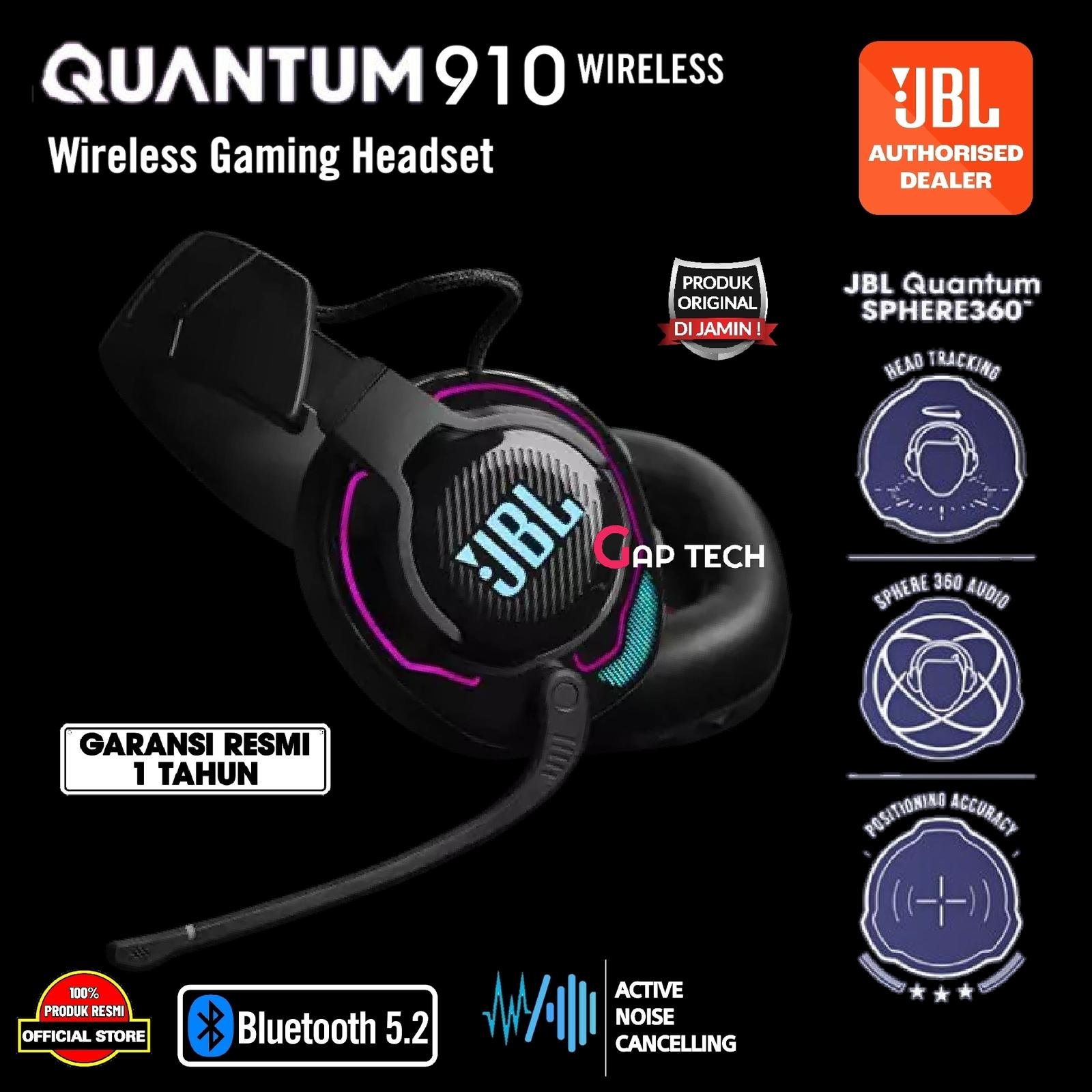 JBL Quantum 910 / Quantum910 Wireless ANC Over-Ear Gaming Headset Original