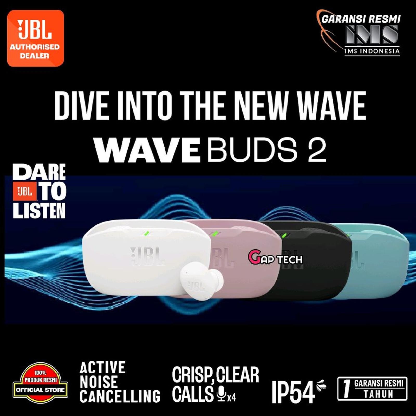 JBL Wave Buds 2 / Wave Buds2 True Wireless Noise Cancelling Earbuds TWS Original