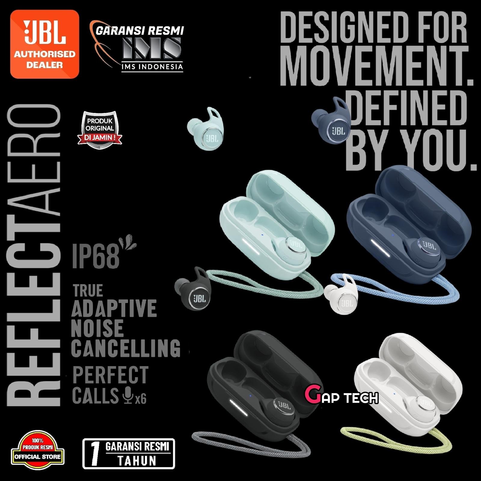 JBL Reflect Aero True Wireless Noise Cancelling Active Earbuds / TWS Original