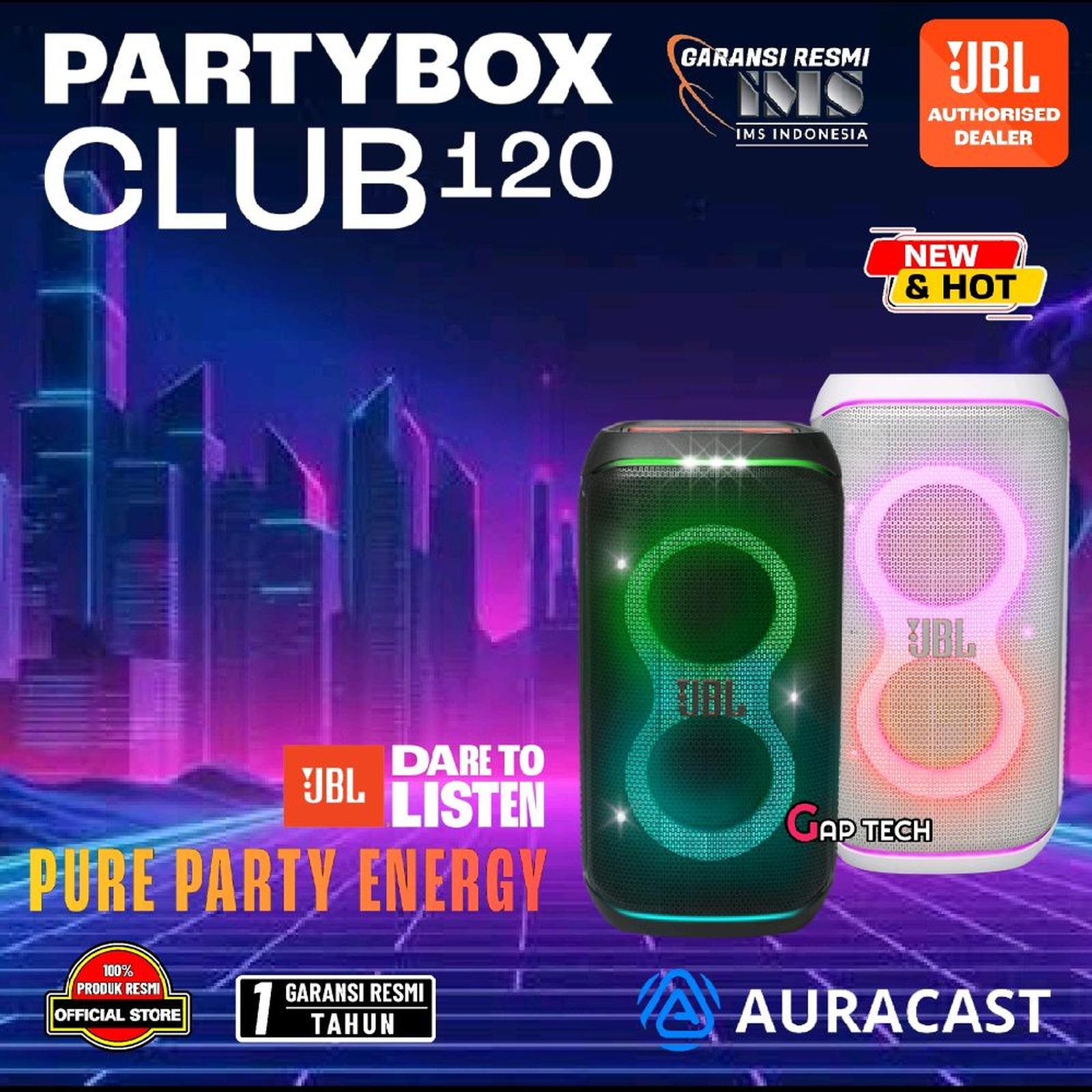 JBL Partybox Club 120 / Club120 / Partybox 120 Successor Partybox 110 Portable Party Bluetooth Speaker with Auracast Original