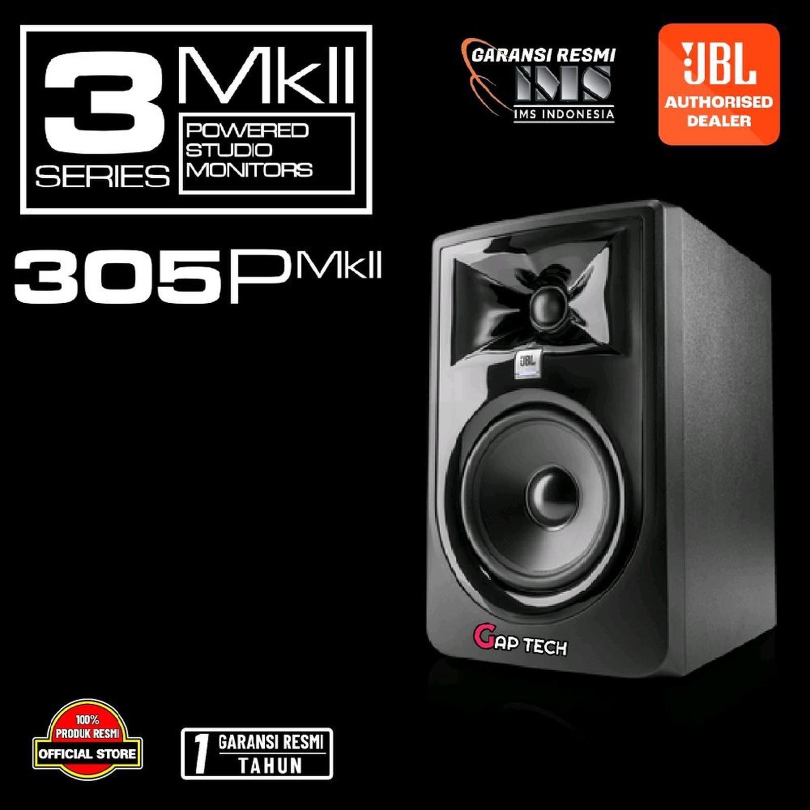 JBL 305P MkII / 305 P MkII / 305PMkII / 305P Mk2 / 305PMk2 Next-Generation 5-Inch 2-Way Powered Studio Monitor Original