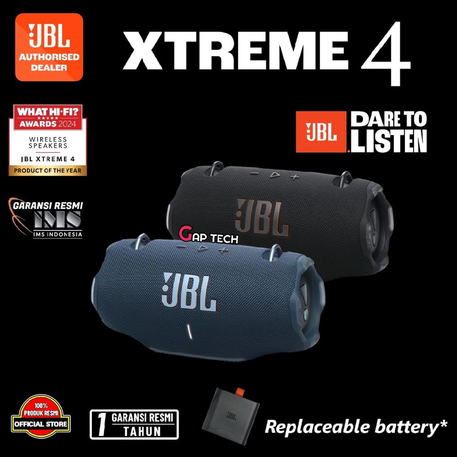 JBL Xtreme 4 / Xtreme4 Successor Xtreme 3 Portable Waterproof Speaker with Massive JBL Pro Sound and A Convenient Shoulder Strap Original