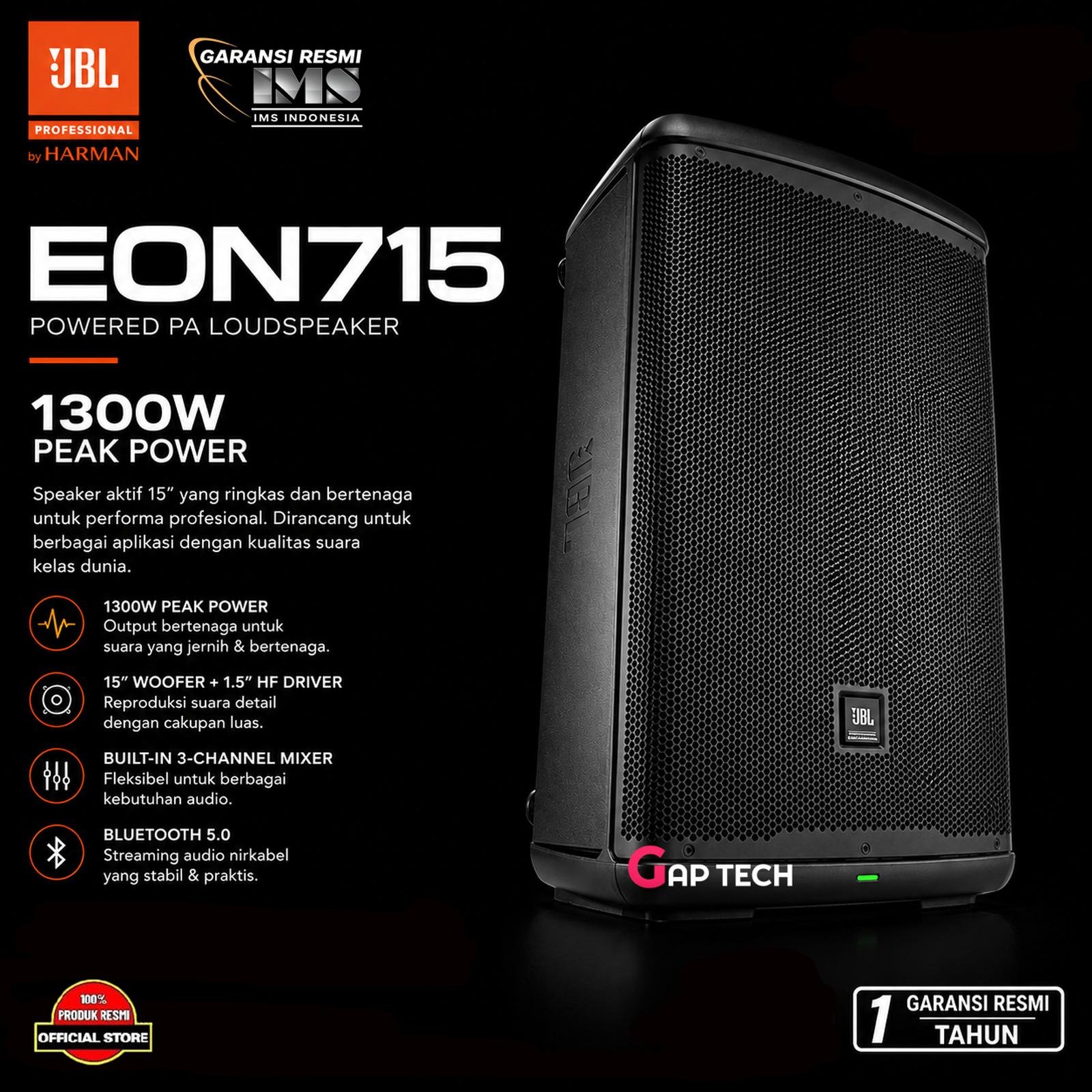 JBL EON 715 / EON 715 Powered PA Speaker With Bluetooth Original