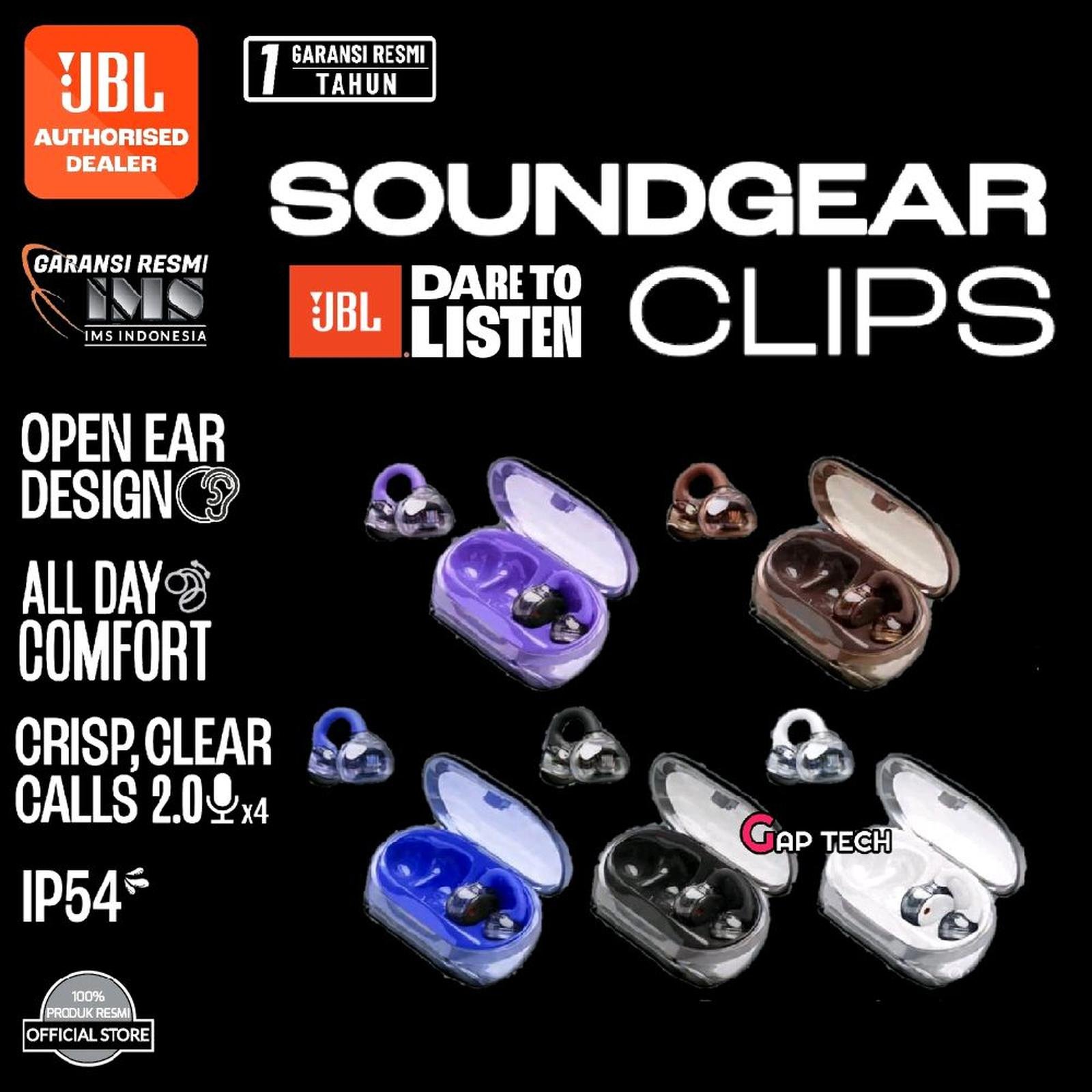 JBL Soundgear Clips - True Wireless Open-ear Headphones TWS Earphone Bluetooth Original