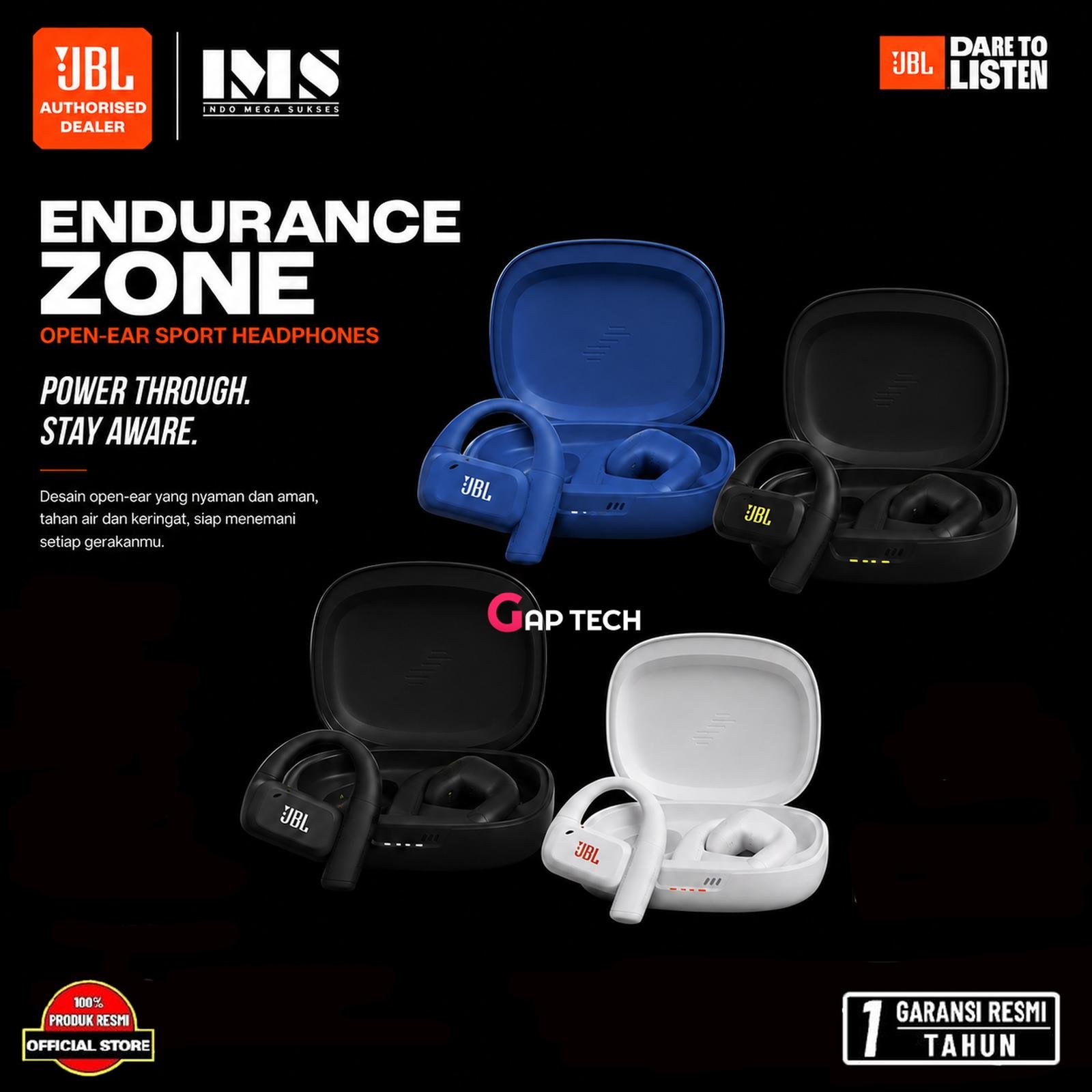 JBL Endurance Zone - True Wireless open-ear sport headphones with JBL OpenSound Technology Original