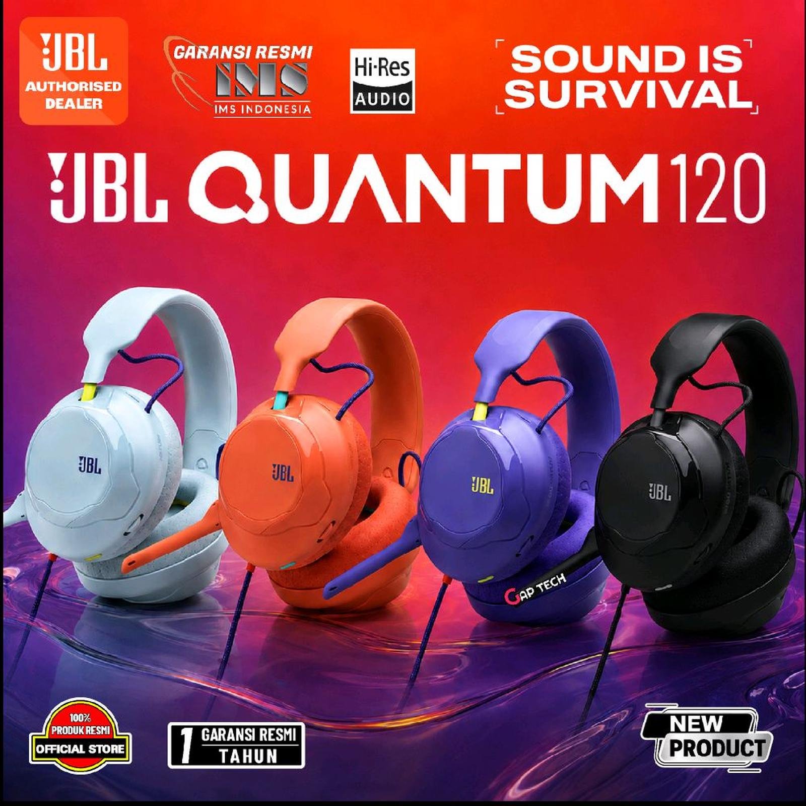 JBL Quantum 120 / Quantum120 Wired Multiplatform Gaming Headset Original
