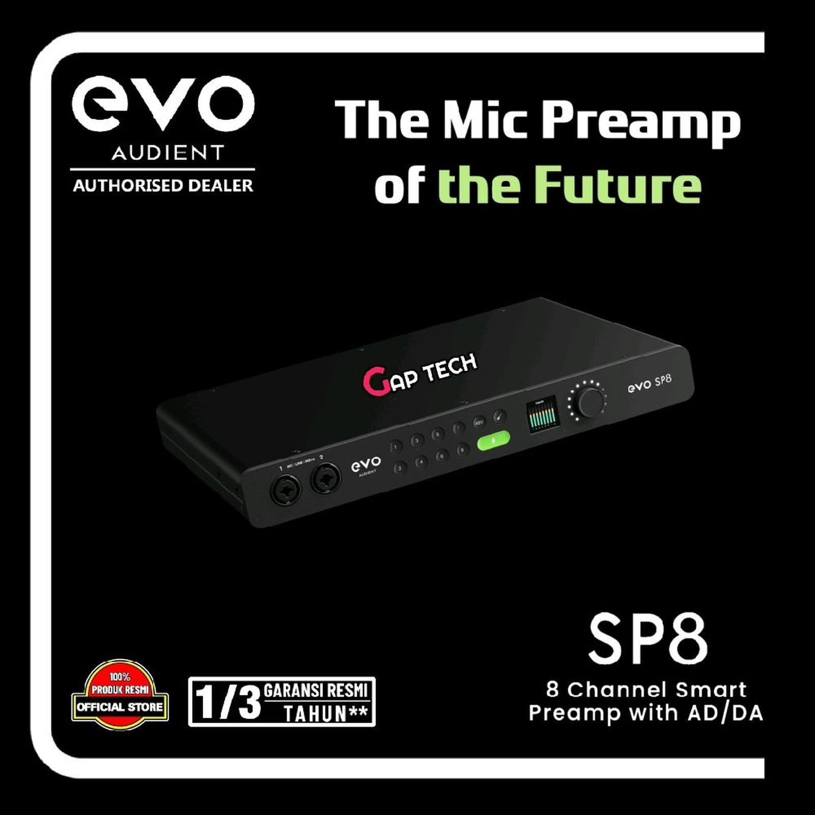 Evo Audient SP8 / Evo SP8 / SP-8 / SP 8 - 8 Channel Smart Preamp with AD/DA / Preamp Original