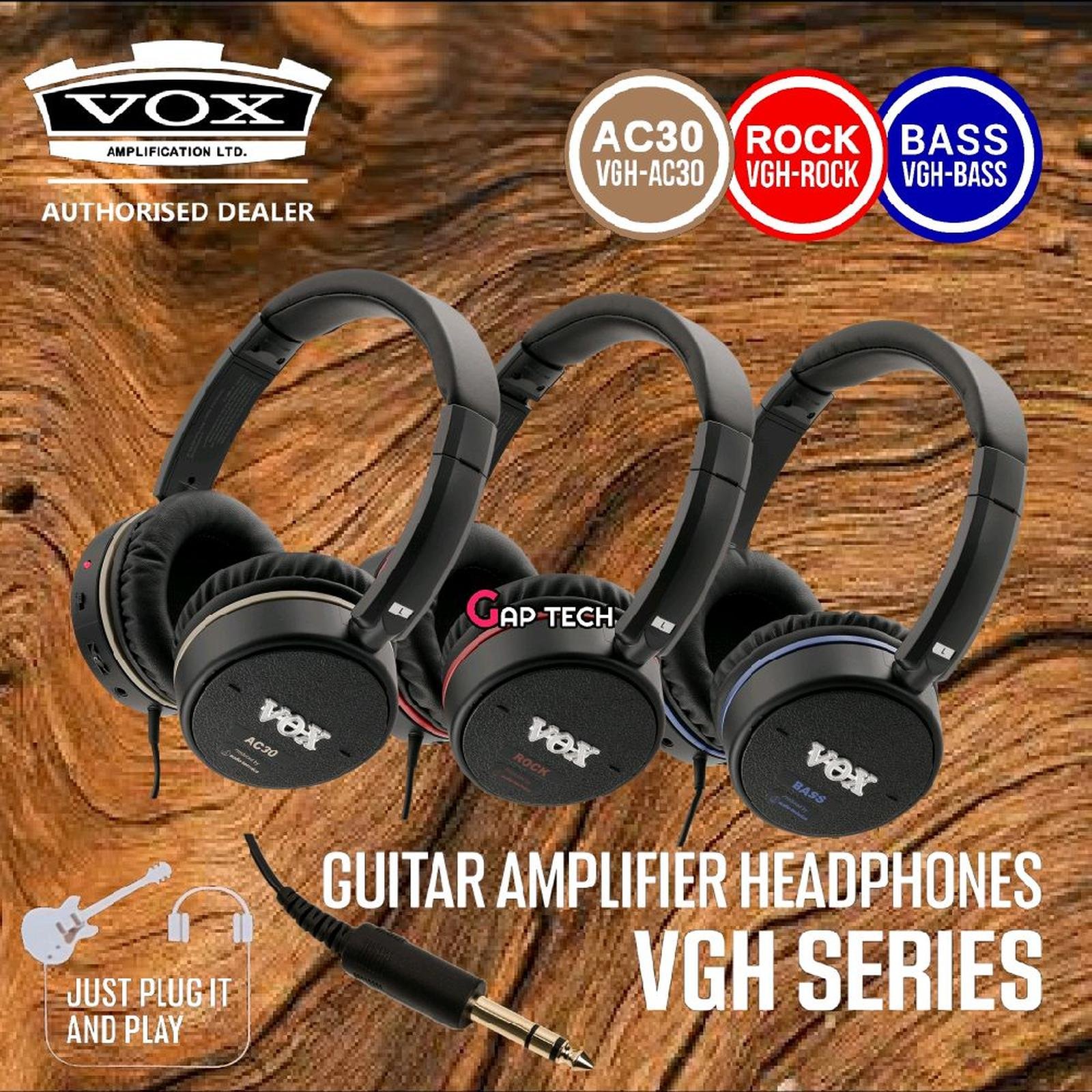 Vox Audio VGH Bass / VGH Rock / VGH AC30 / AC 30 Guitar Amplifier Headphones with Effects Original