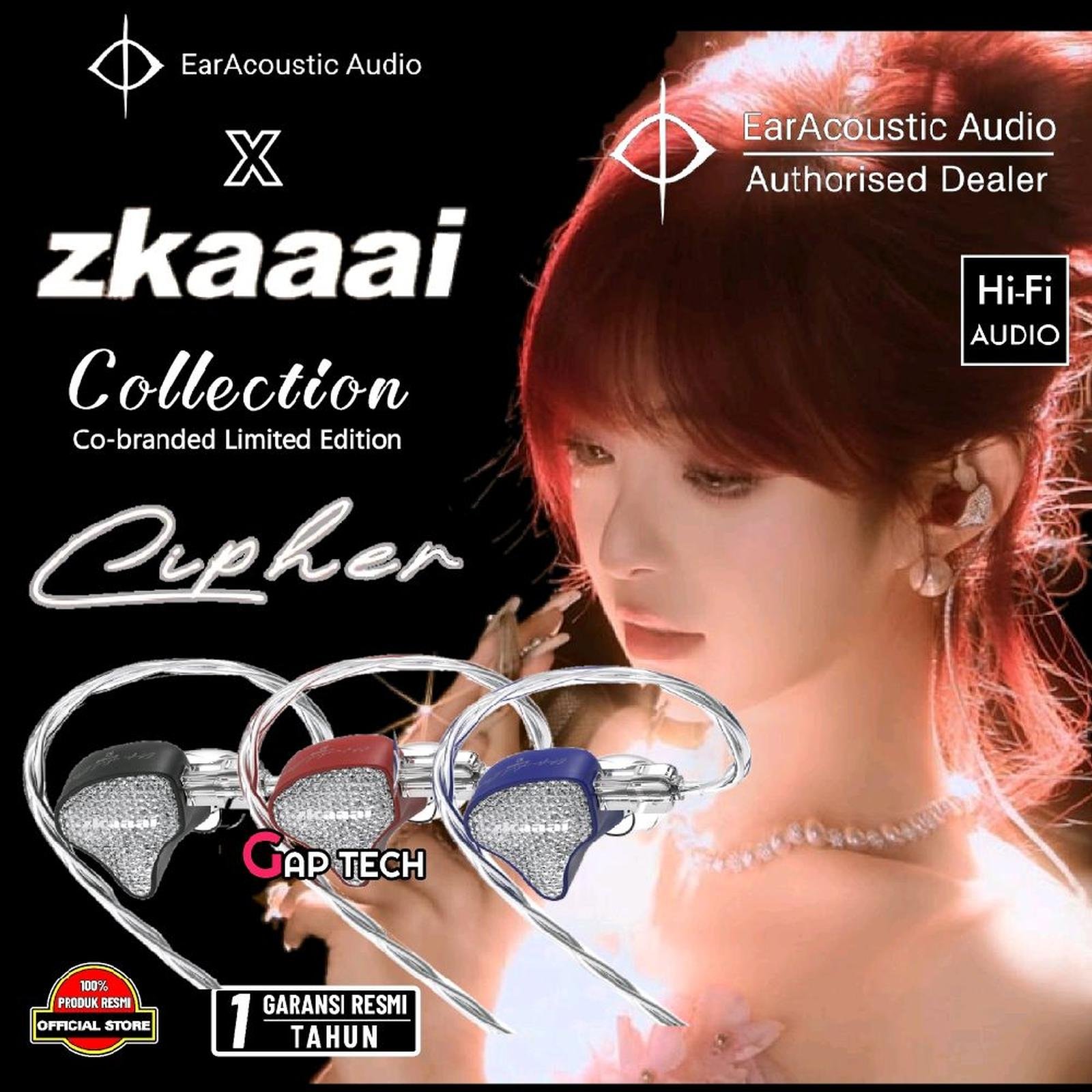 EarAcoustic x Zkaaai Cipher - High Performance 10mm Single Dynamic In Ear Monitor Earphone / IEM Original
