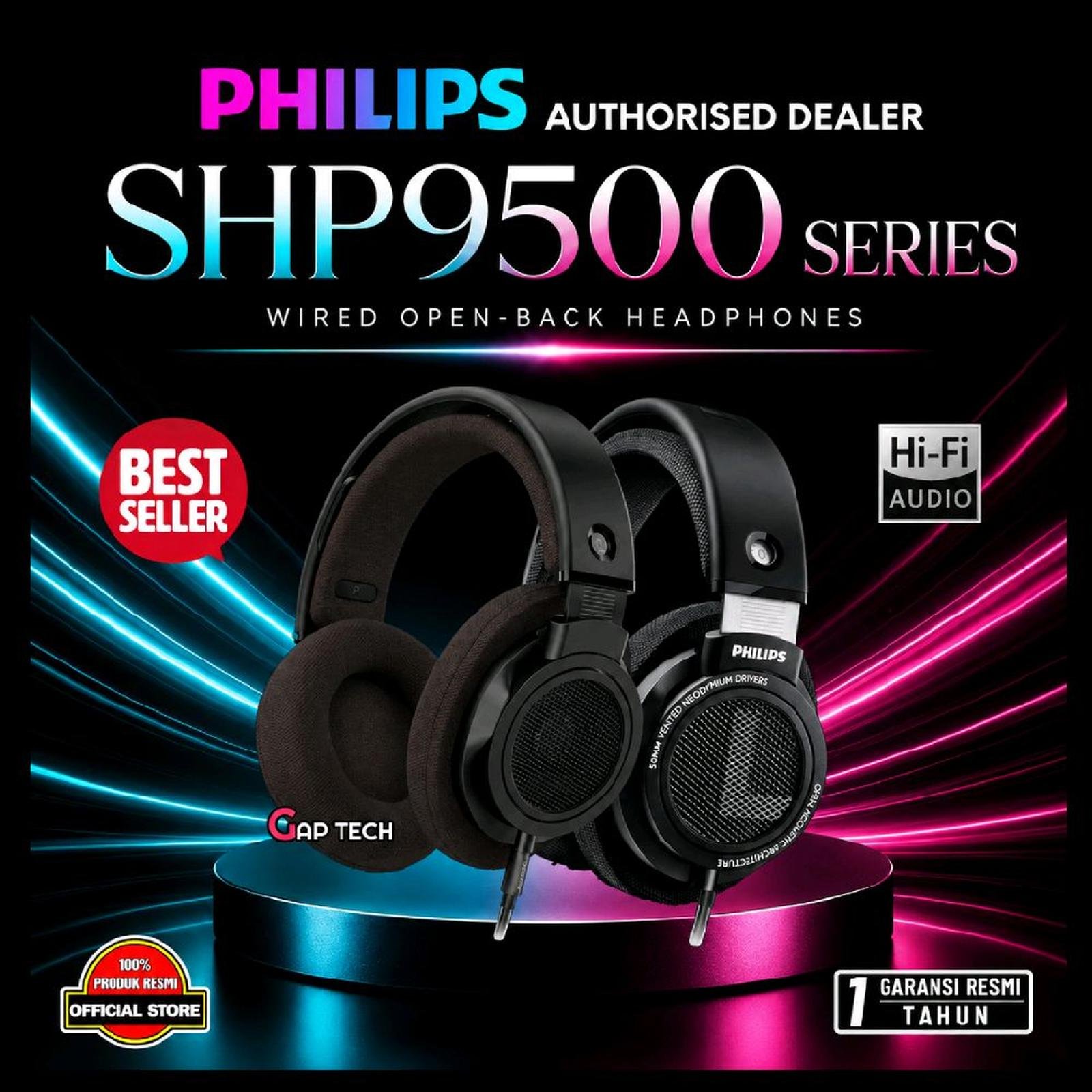 Philips SHP 9500 / SHP9500 / SHP 9500 CY / SHP9500CY (The Freddie) - Hi-Fi Wired Over Ear Open-Back Headphones Original