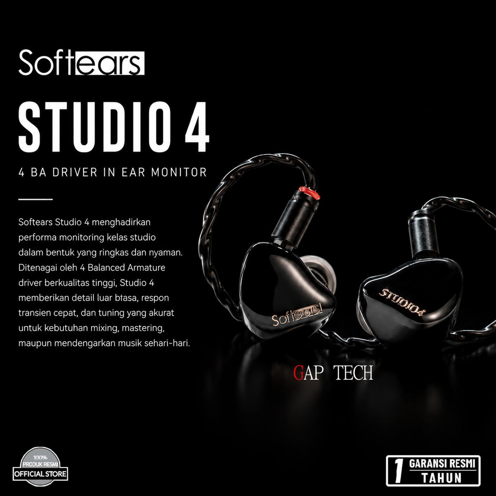 Softears Studio 4 In Ear Monitor Earphone IEM 4 Balance Amateur Driver Original