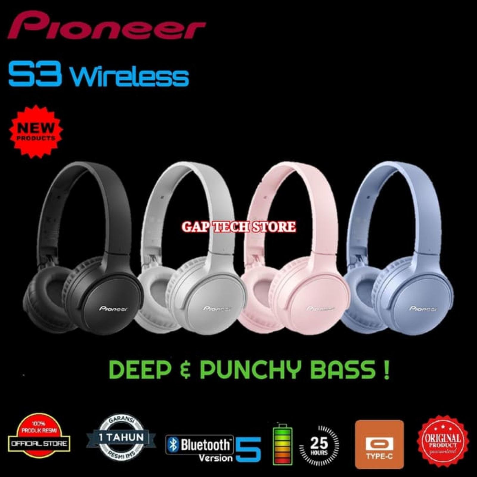 Pioneer S3 Wireless / SE-S3BT / SE S3 BT On-Ear Bluetooth Headphones Original