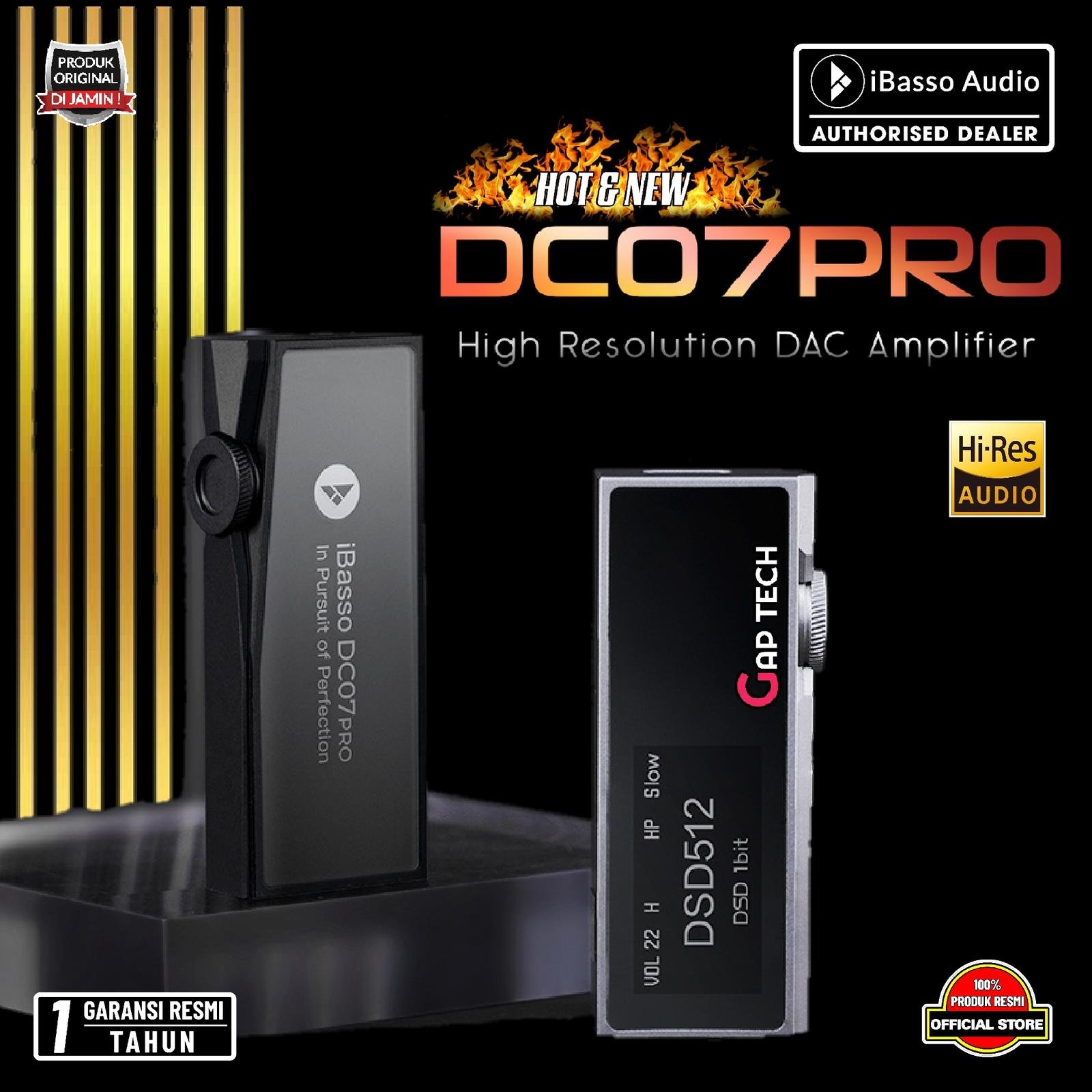 iBasso DC07Pro / DC07 Pro / DC 07Pro / DC 07 Pro High Resolution Portable / Dongle USB DAC & Headphone Amplifier / DAC Amp Original