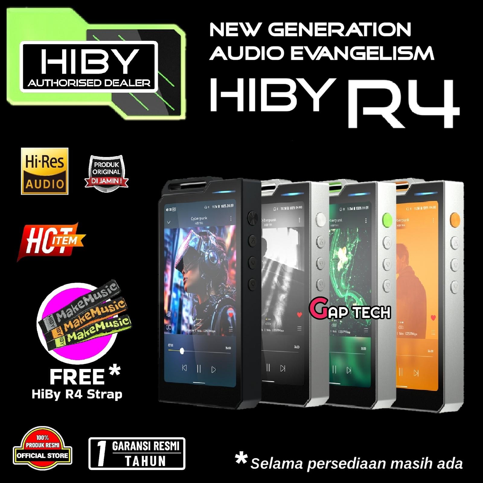 HiBy R4 / R-4 / R 4 4-Way HiFi Android Digital Audio Player / DAP Original