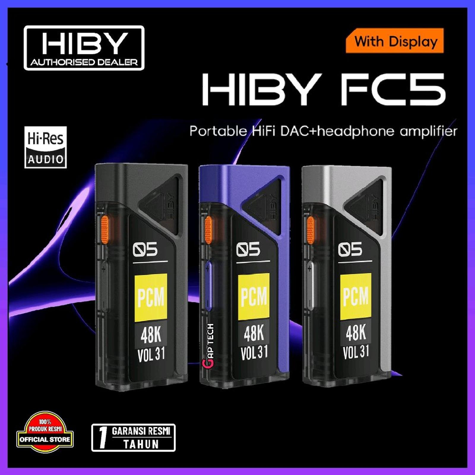 HiBy FC5 / FC 5 with Display Portable HiFi DAC+Headphone Amplifier Original