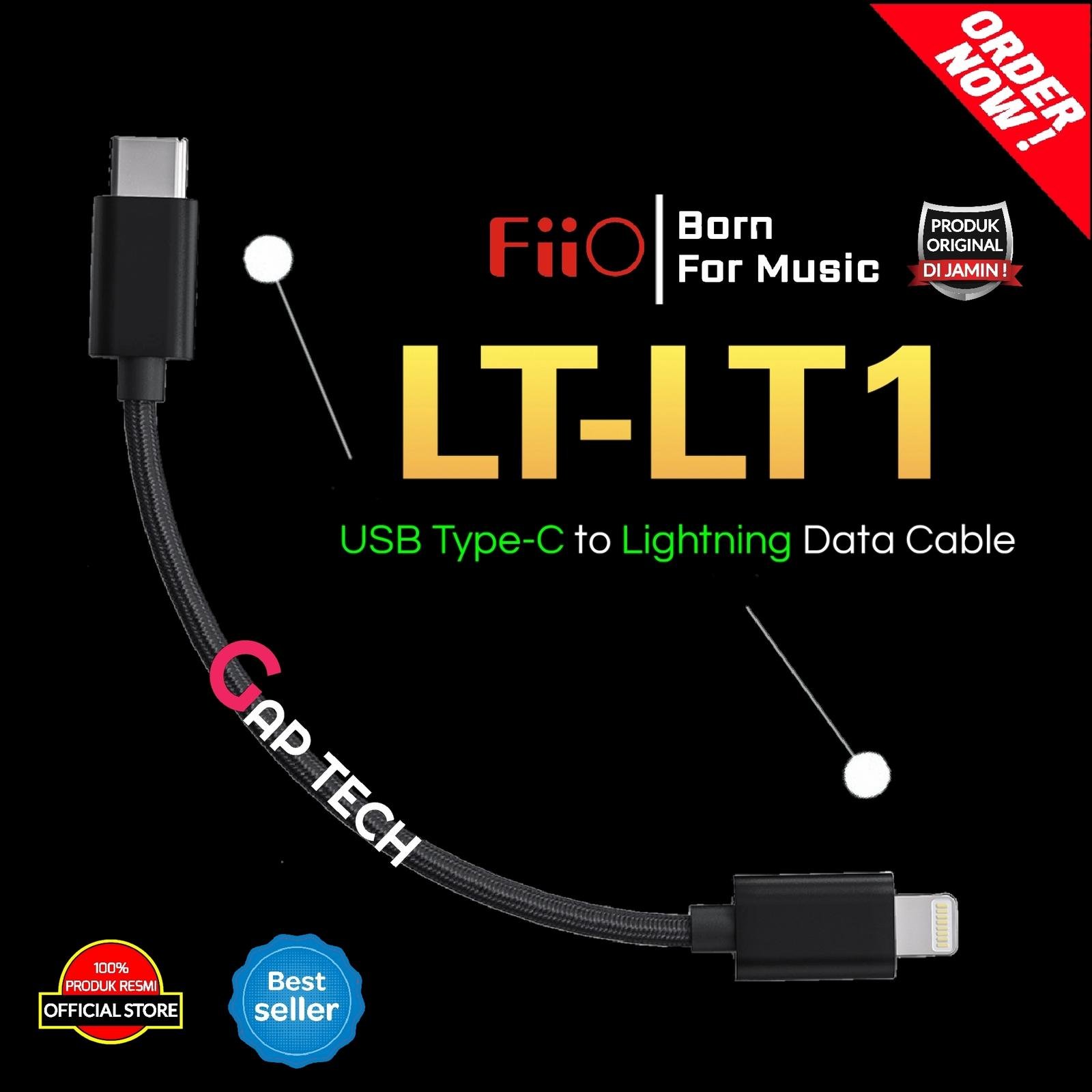 FIIO LT-LT1 / LT LT1 / LT LT 1 USB Type C to Lightning Data Cable Original