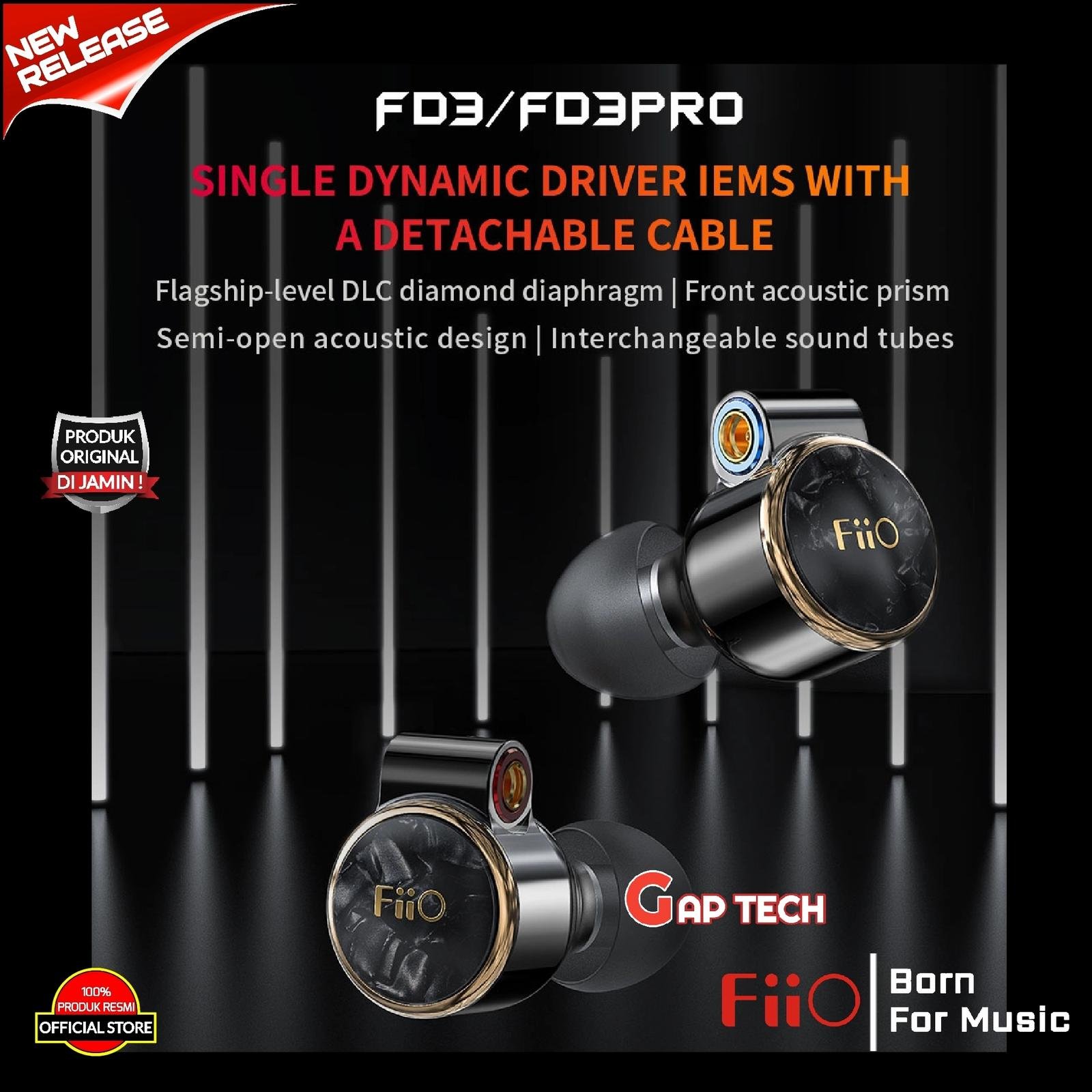 Fiio FD3 / FD 3 / FD3 PRO / FD 3 PRO / FD 3PRO Dynamic In Ear Monitor Original