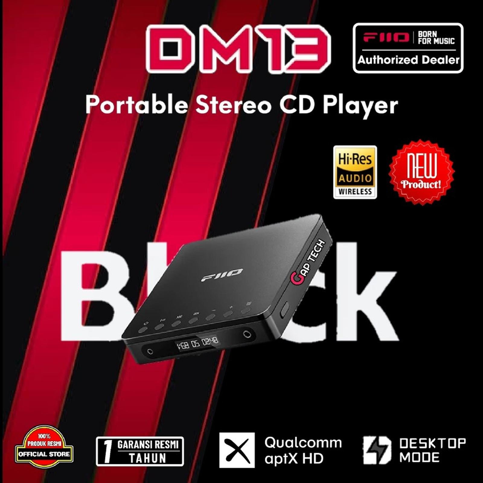Fiio DM13 / DM-13 / DM 13 BT Hi-Fi Portable Stereo CD Player / Discman Original