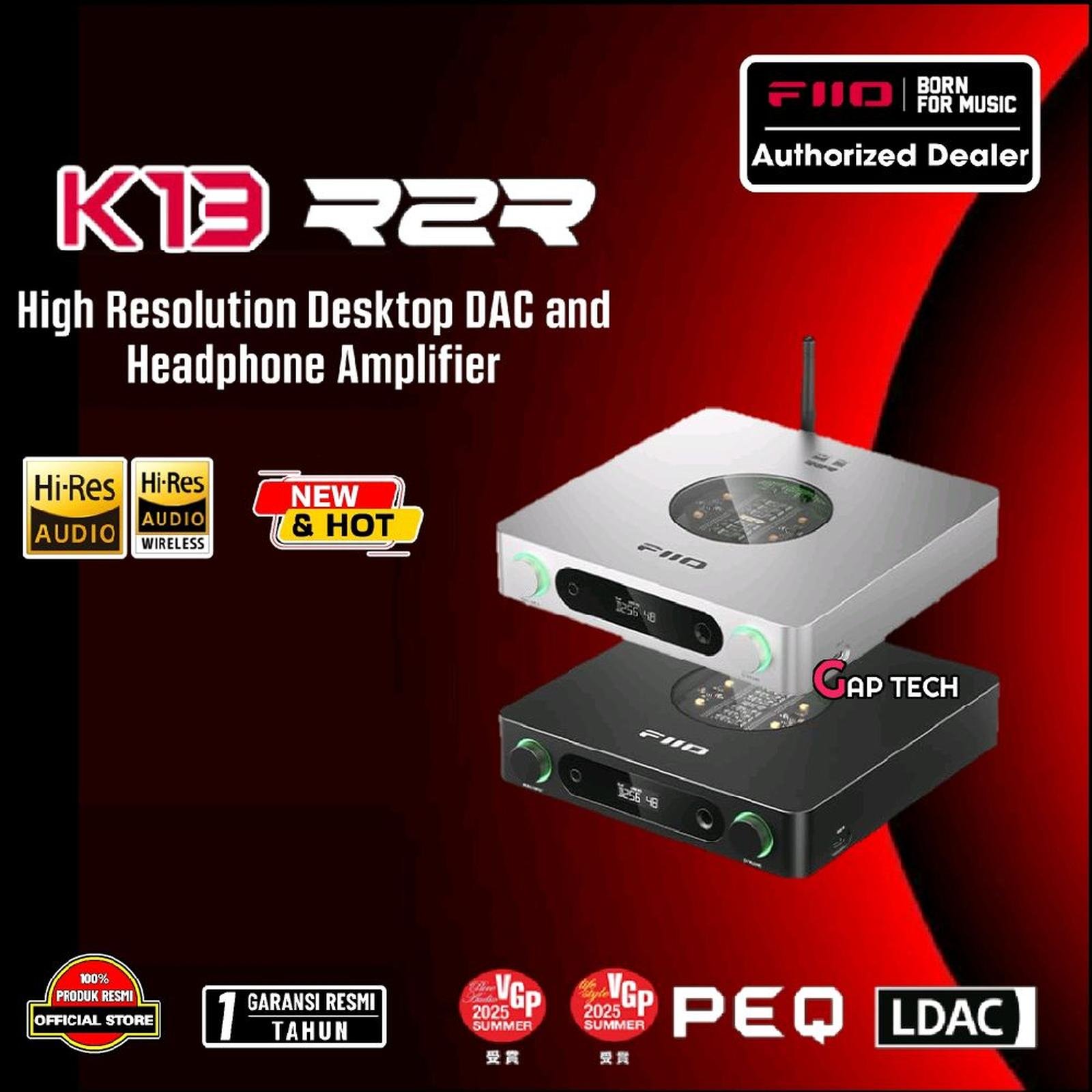 Fiio K13 R2R / K13R2R / K 13 R2R High Resolution Desktop DAC and Headphone Amplifier / DAC Amp Original