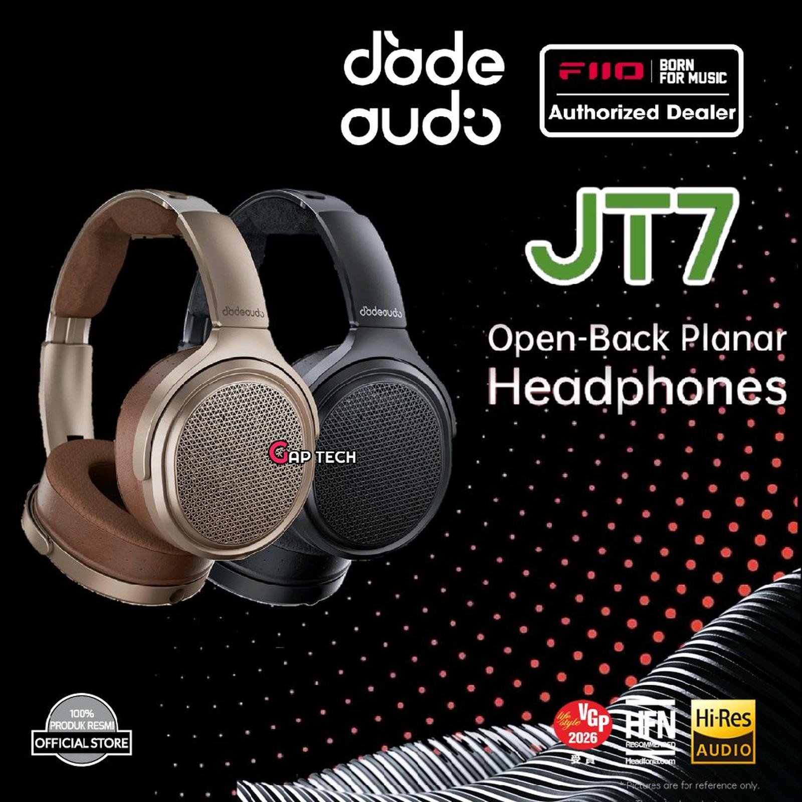 FiiO JT7 / JT 7 Planar Magnetic Driver Open Back Headphone Original