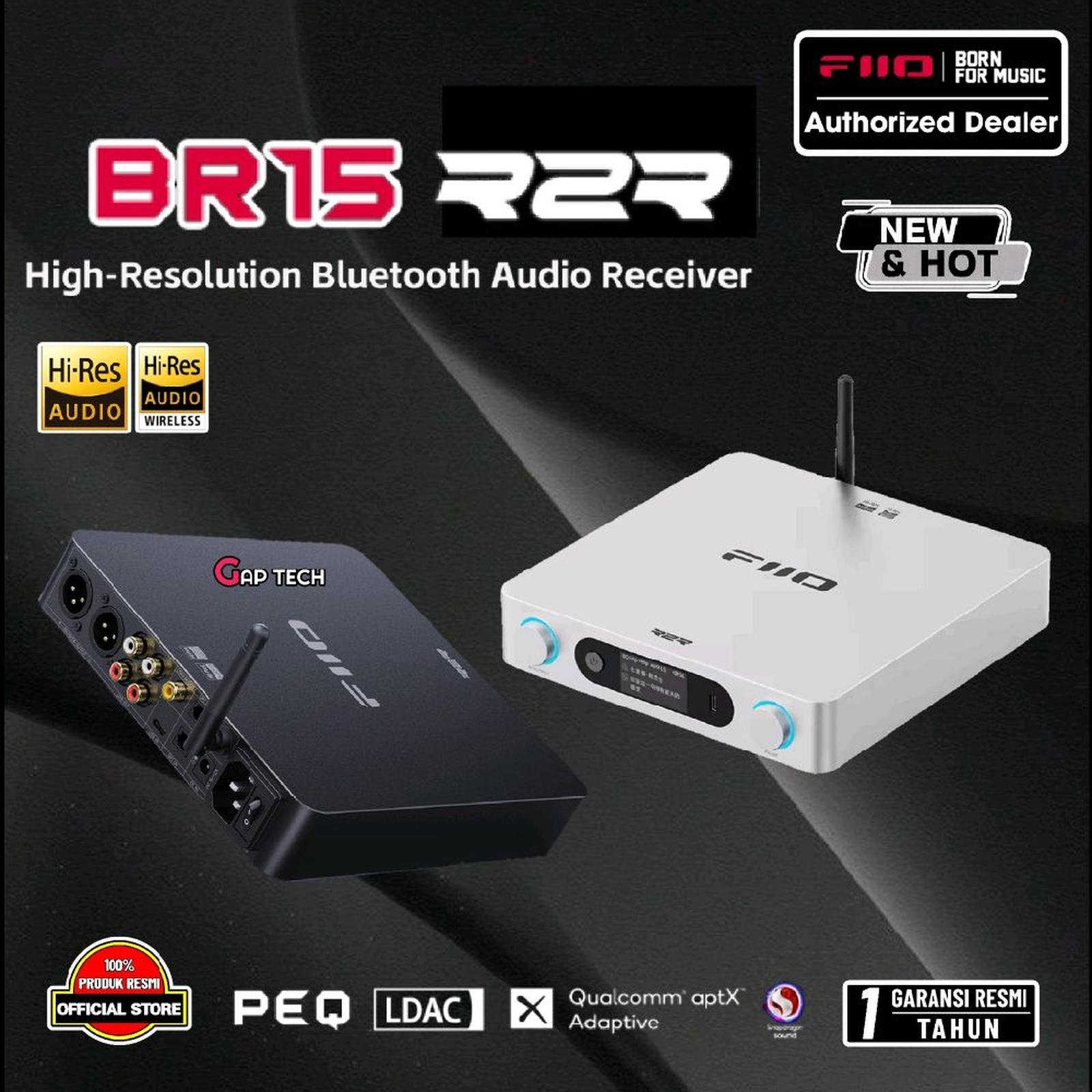 Fiio BR15 R2R / BR 15 R2R / BR15R2R High-Resolution Bluetooth Audio Receiver Original