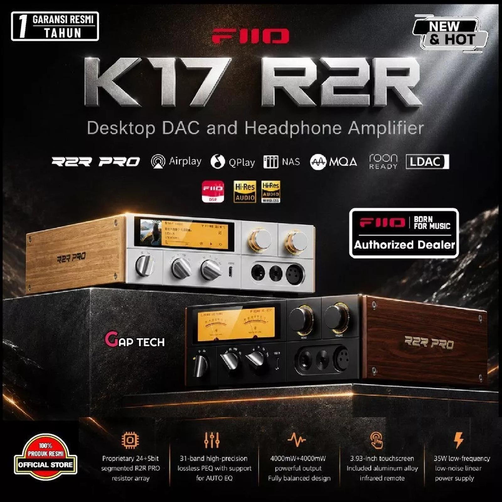 FIIO K17 R2R / K 17 R2R Fully Balanced Desktop DAC and Headphone Amplifier Original