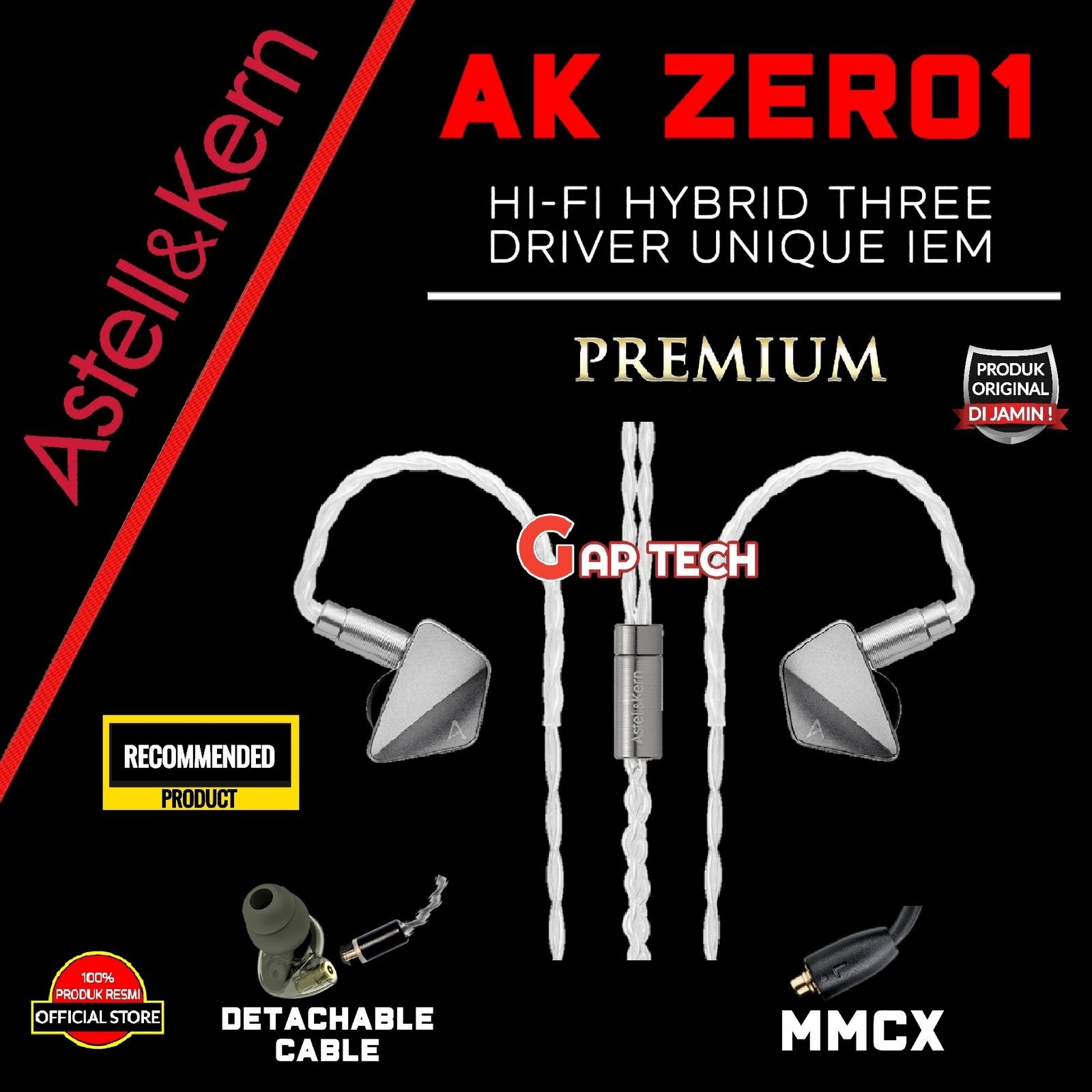 Astell&Kern AK ZERO1 / ZERO 1 Hi-Fi Hybrid Three Driver Unique IEM Original