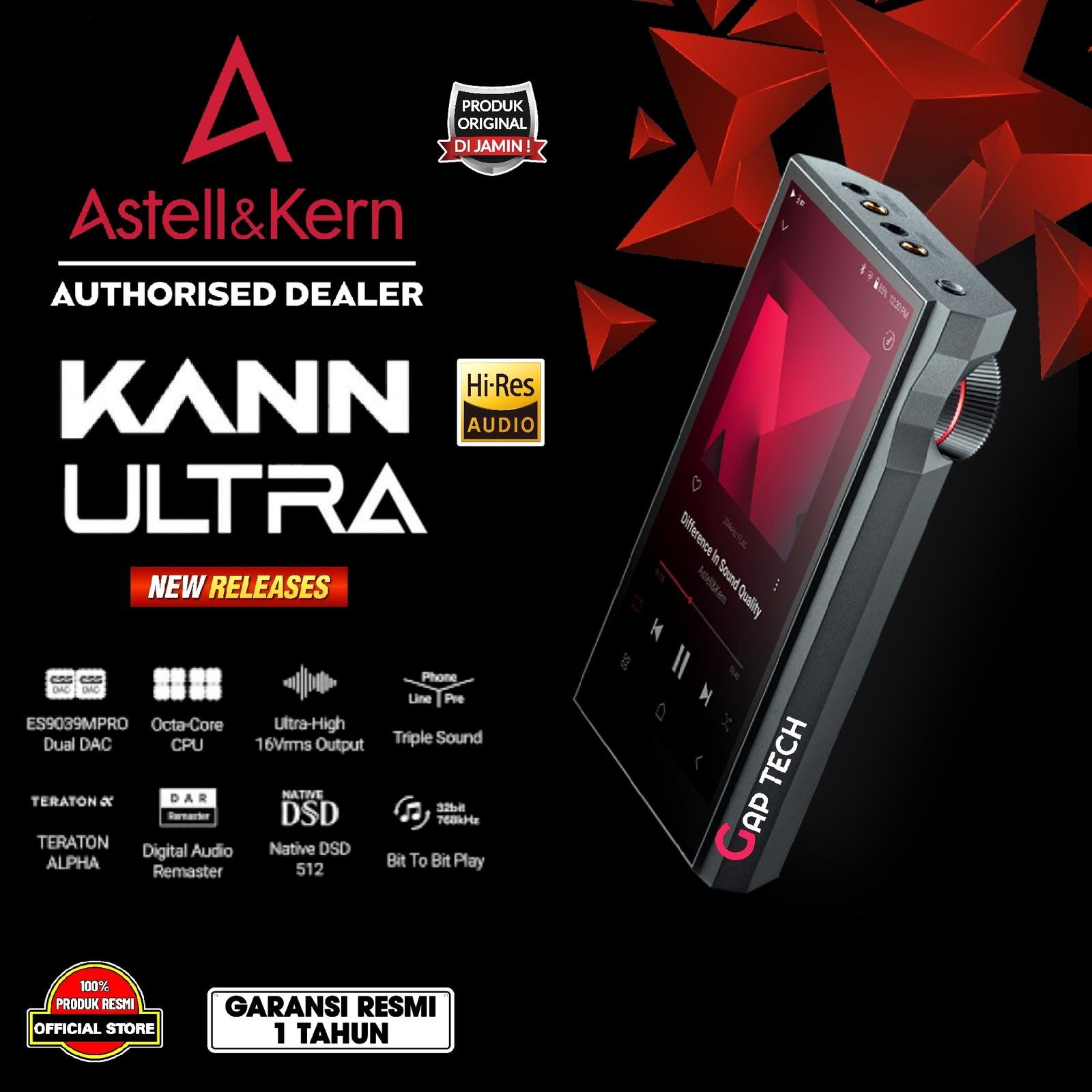 Astell&Kern AK KANN Ultra Hi-Res DAP with Flagship 2x ES9039MPRO DAC Original
