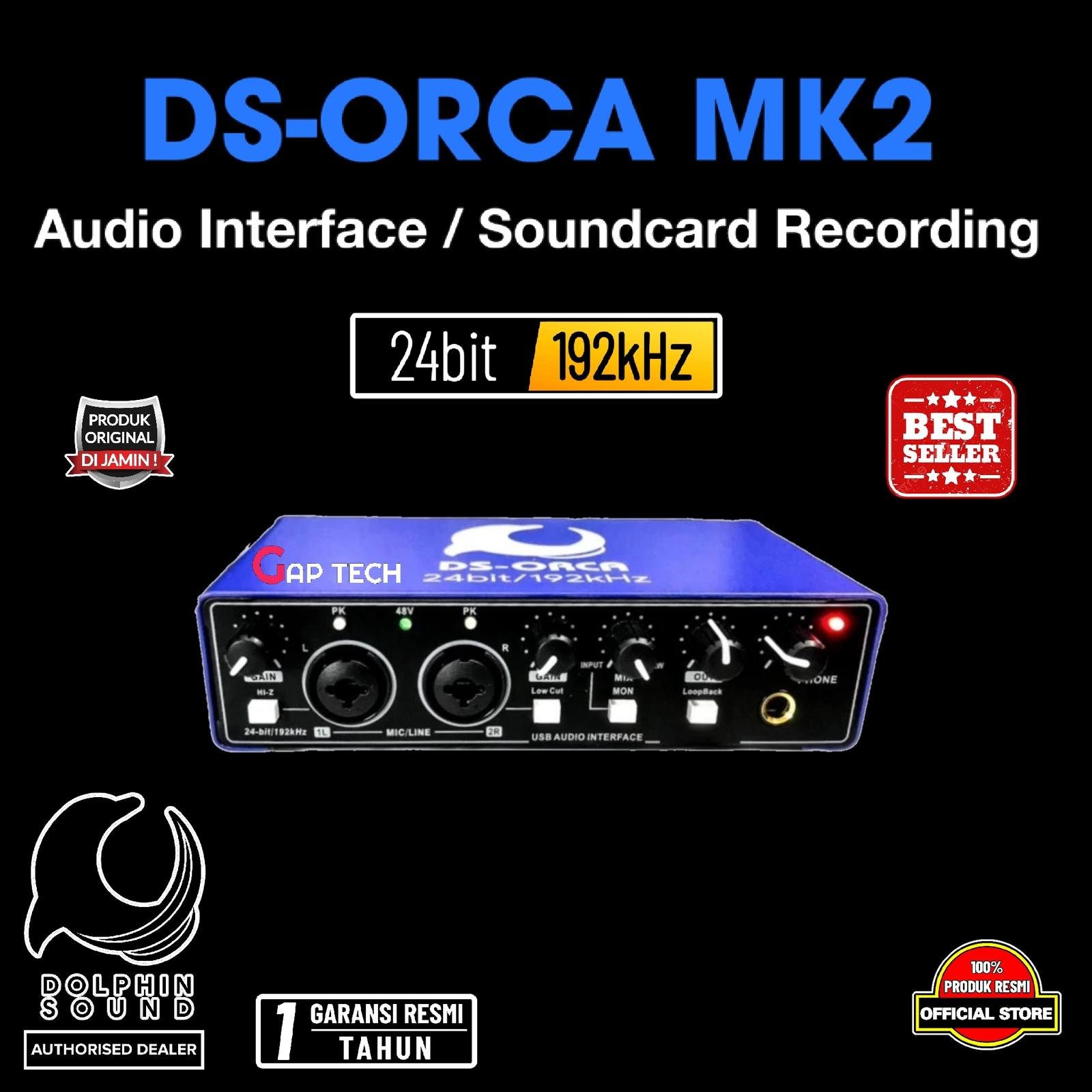 Dolphin Sound DS ORCA MK2 Audio Interface / Soundcard Recording Original