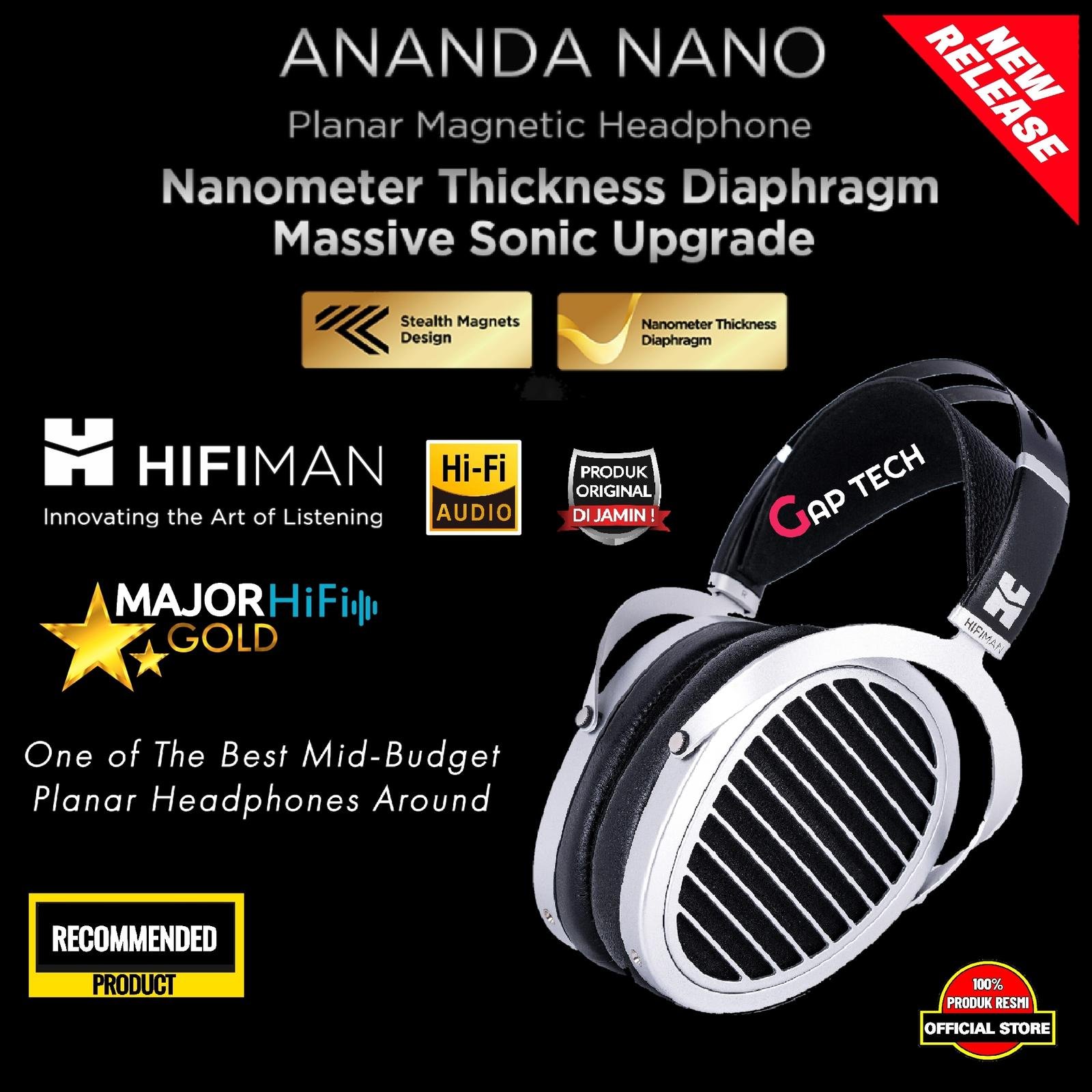 Hifiman ANANDA NANO Hi-Fi Planar Stealth Magnetic Open Back Headphone Original