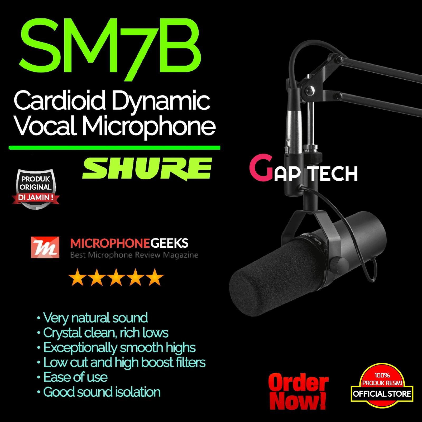 SHURE SM7B / SM 7B / SM7 B Cardioid Dynamic Vocal Microphone Original