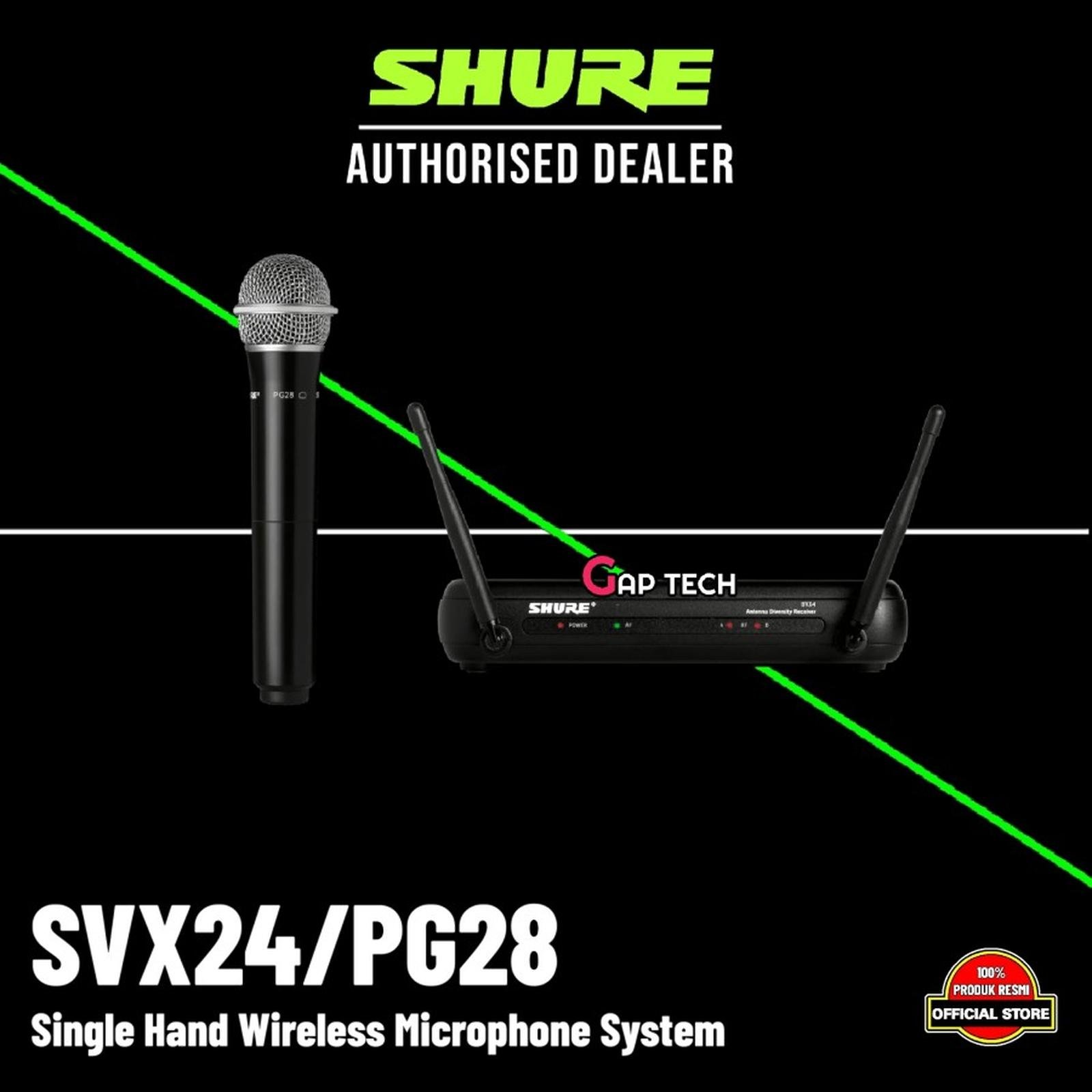 Shure SVX24A / PG28 / SVX24 / PG28 / SVX24A PG28 / SVX24 PG28 Single Hand Wireless Microphone System Original