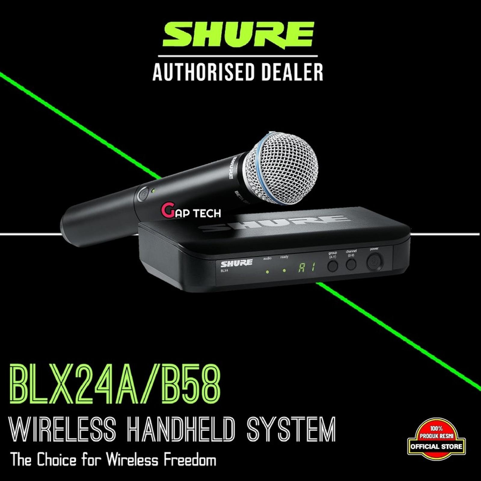 Shure BLX24/B58 / BLX24A/B58 / BLX24 Beta 58 / BLX24A Beta 58 Wireless Vocal System with Beta 58A Original